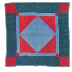 Amish Lancaster, County Pennsylvania Wool Diamond in a Square Quilt