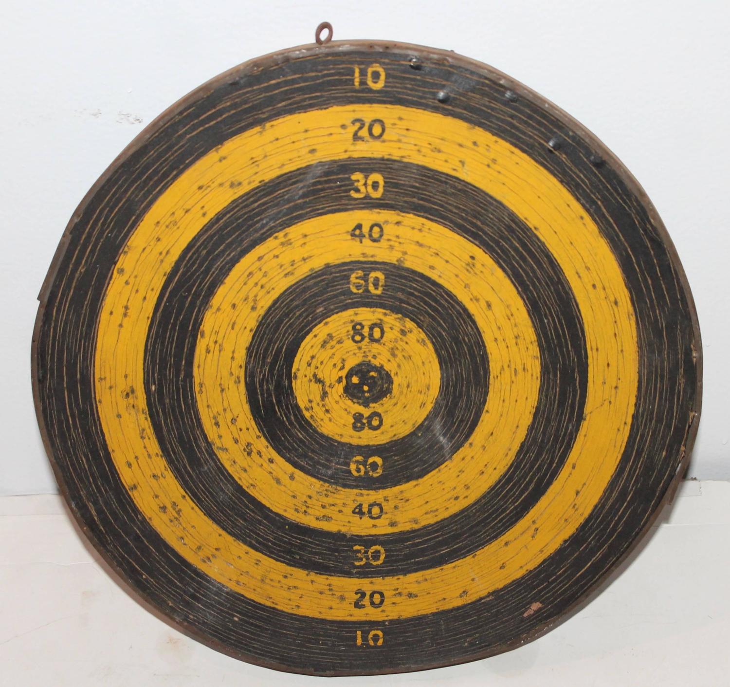 Early all Original Target Dart Board For Sale at 1stdibs