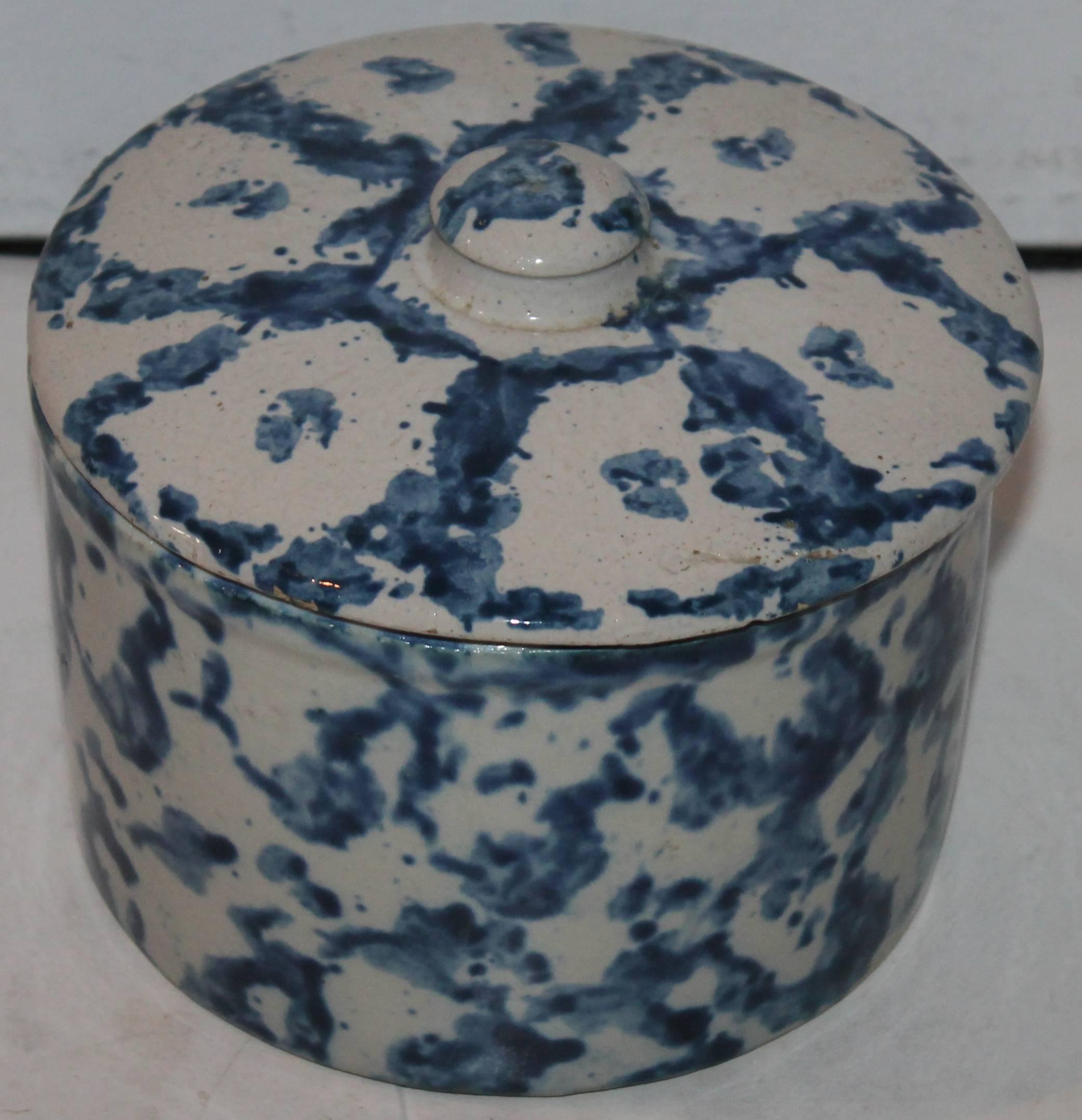 antique butter crock with lid