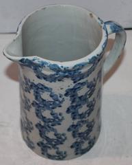 19th Century Pattern Spongeware Pitcher