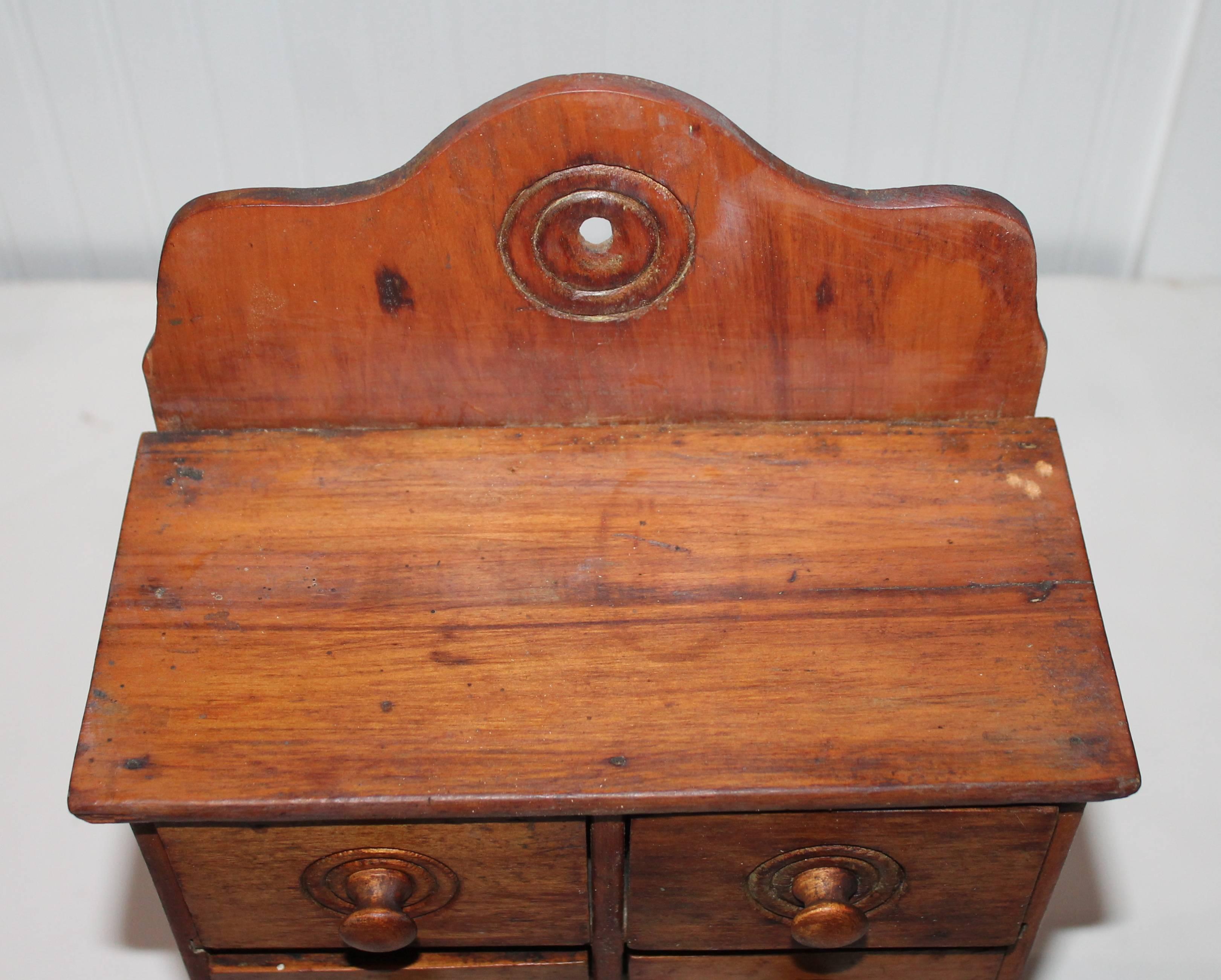 American 19th Century Wall Hanging Spice Cabinet