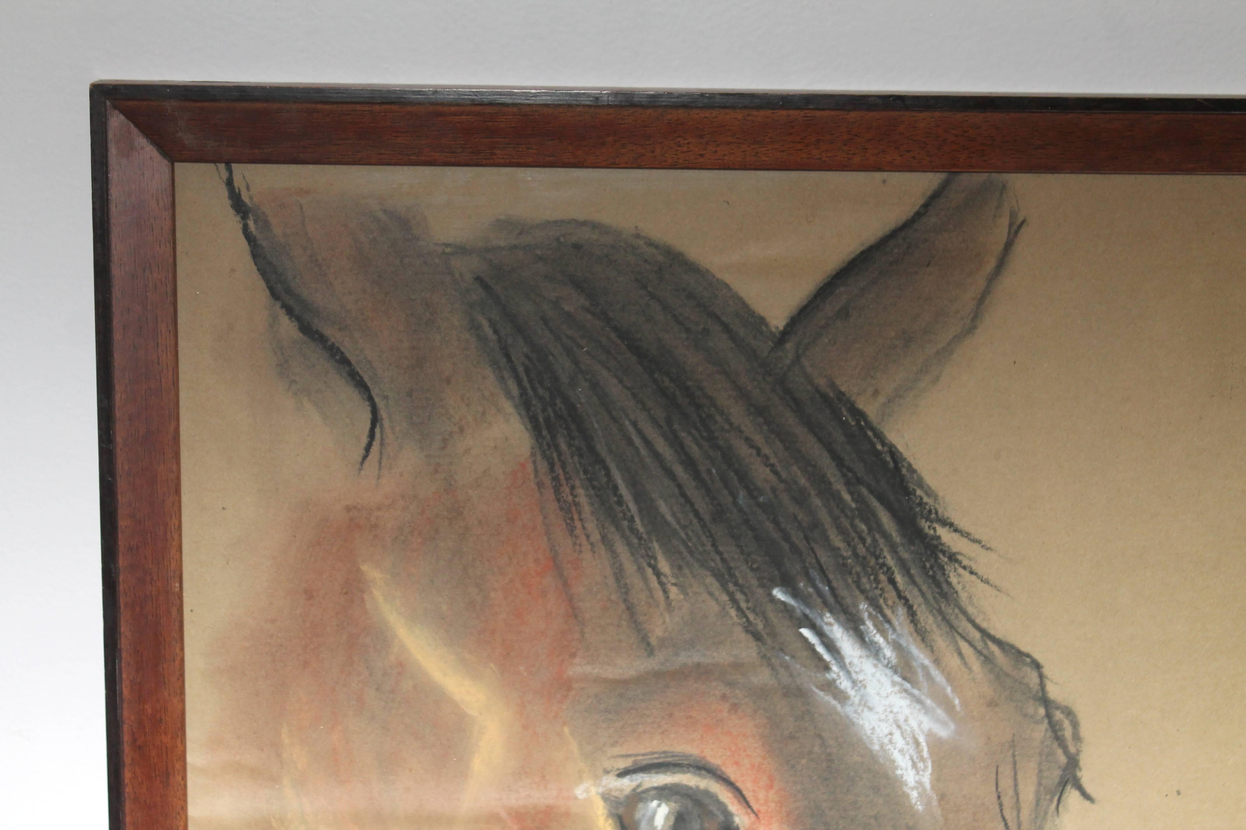 Signed and dated by Datroll 1929 pastel water color on paper and in vintage original frame. The condition is very good.