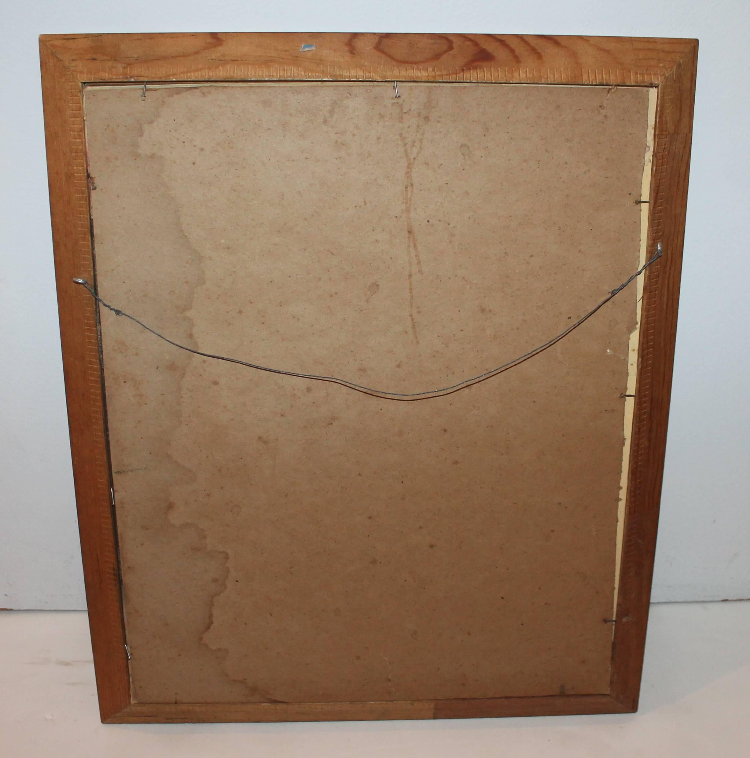 Dipinto a mano Firmato e datato 1935 Pastello Capo Indiano in vendita