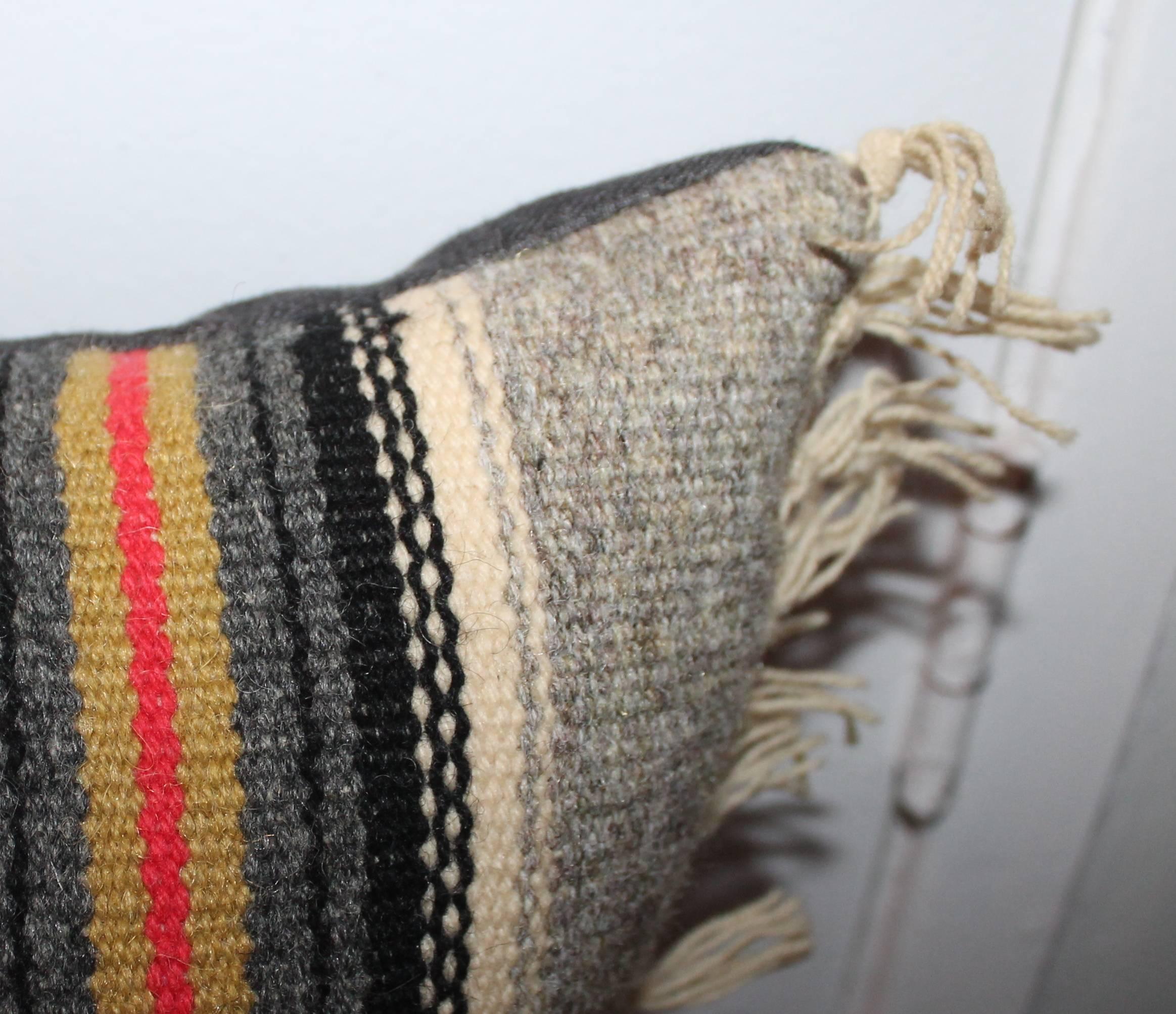 20th Century Amazing Mexican or American Indian Serape Square Pillows