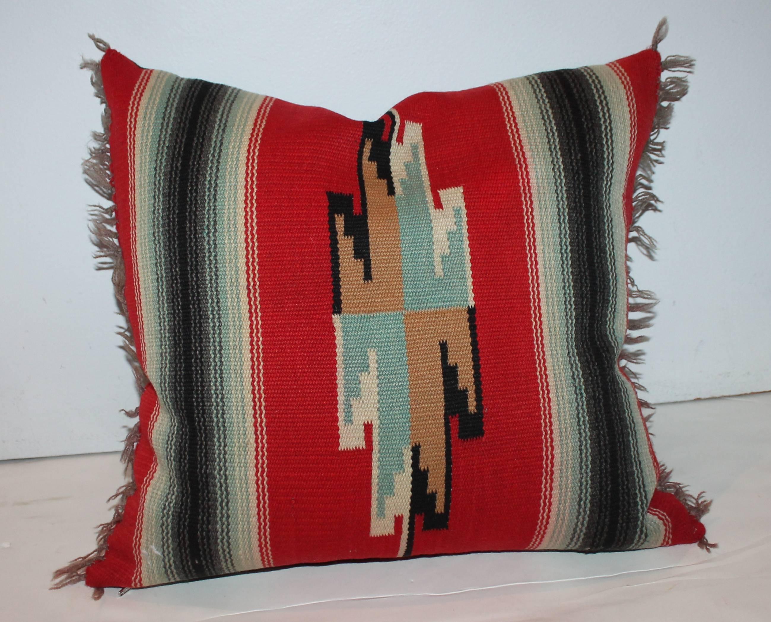 Wool Amazing Mexican or American Indian Serape Square Pillows