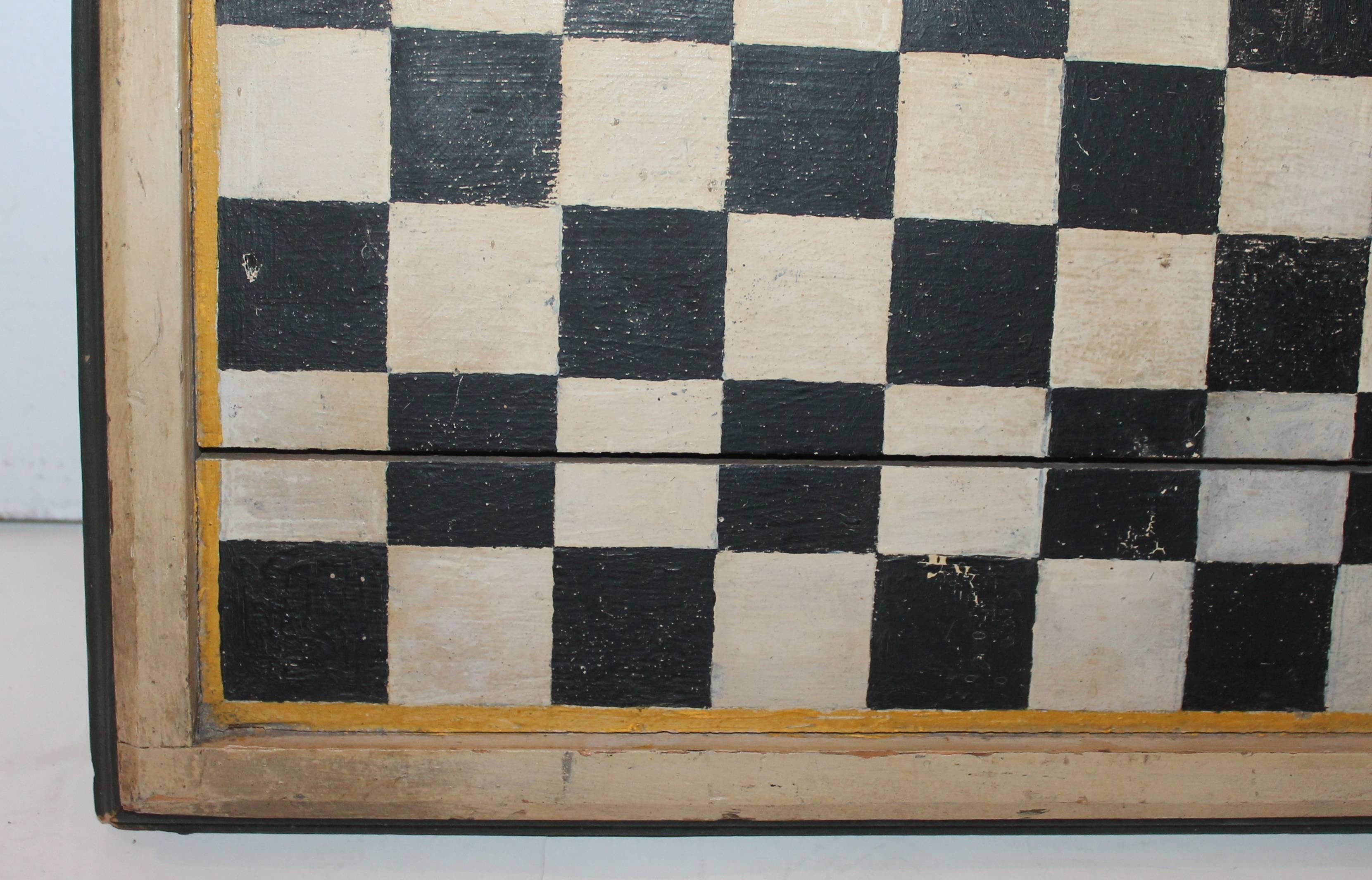 Country 19th Century Original Painted Game Board from New England