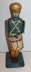 Pair of Original Painted Wind Up Tin Toy Drum Majors