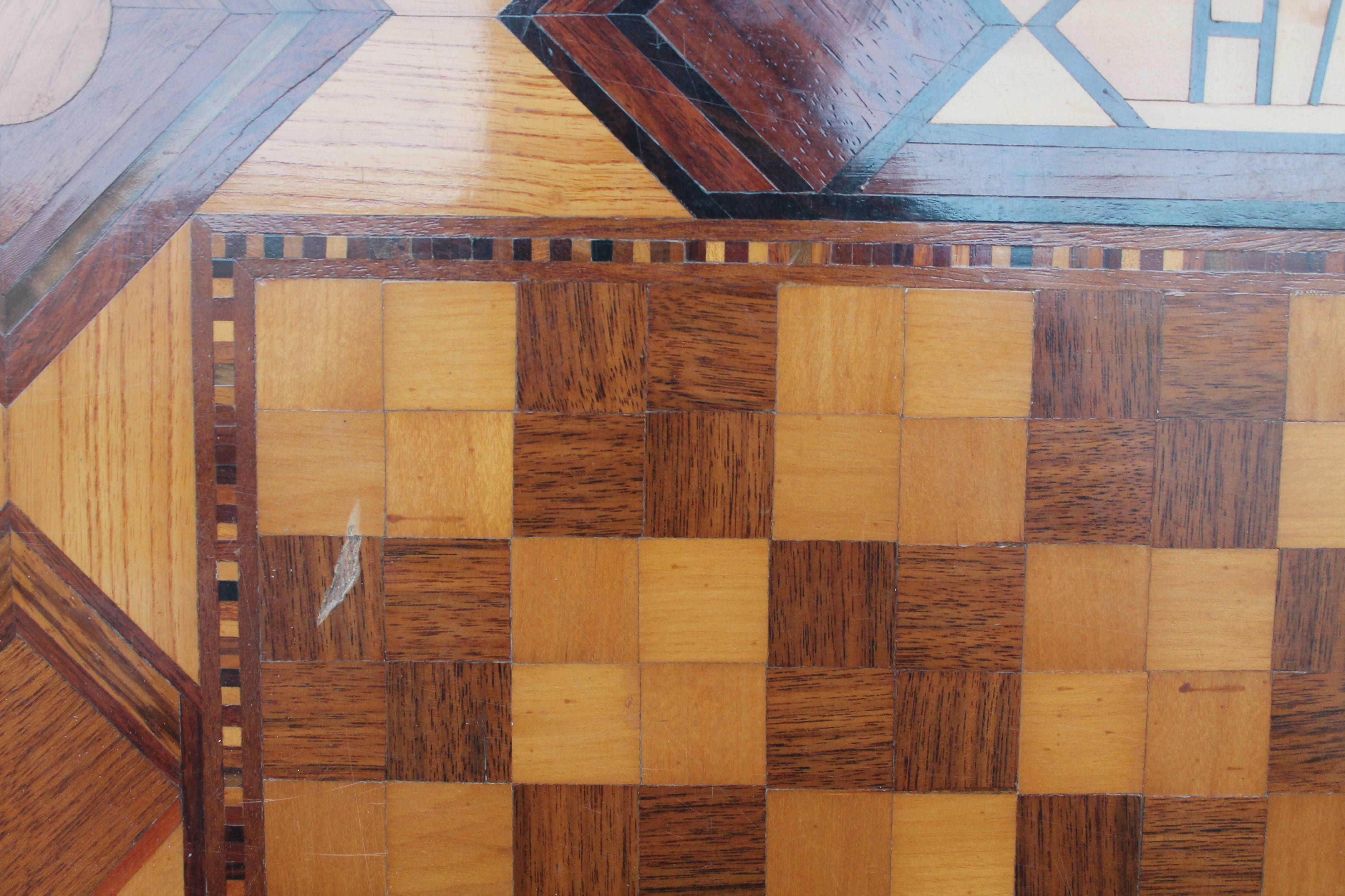 Hand-Crafted Amazing Monumental Inlaid HM Tabletop Game Board
