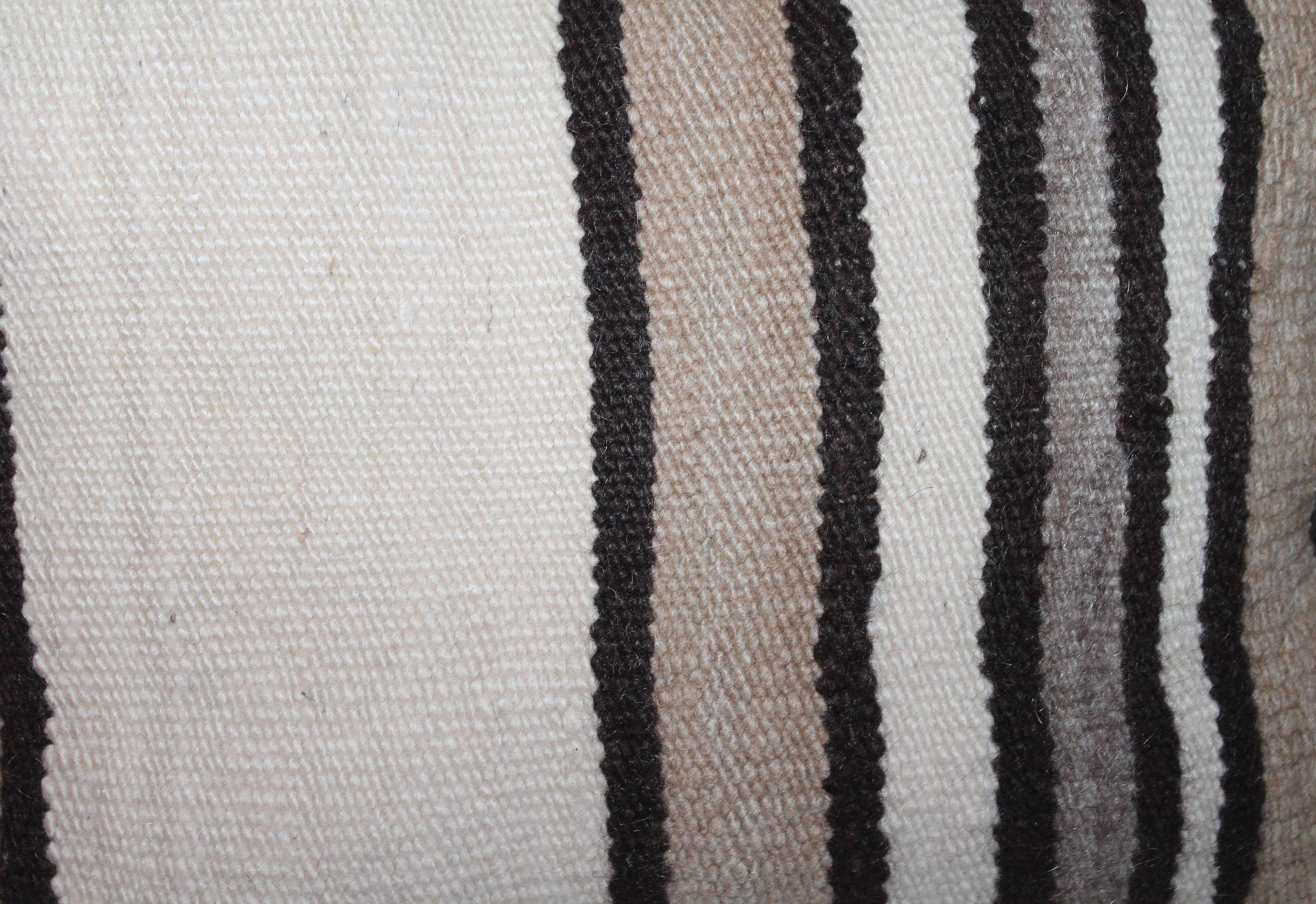 Hand-Woven Navajo Indian Weaving from Saddle Blanket Pillows or Pair