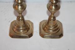 19th Century Brass Polished Candlestick Holders