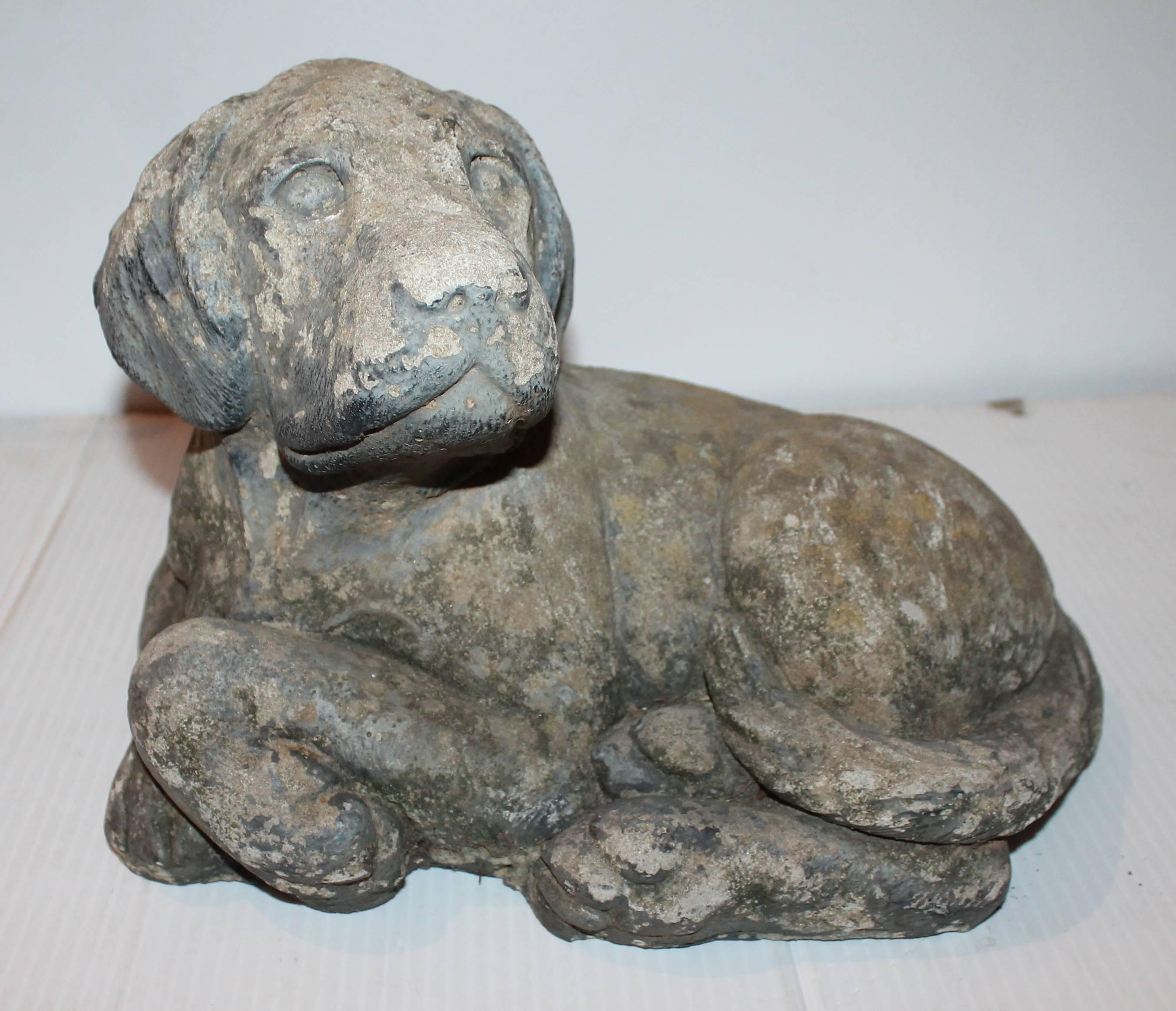 This is a fantastic work of art and totally functional. It was made for a garden or front or back porch. He is a real greeter. This dog is quite heavy so he would be also great on a shelf, floor or a doorstop.