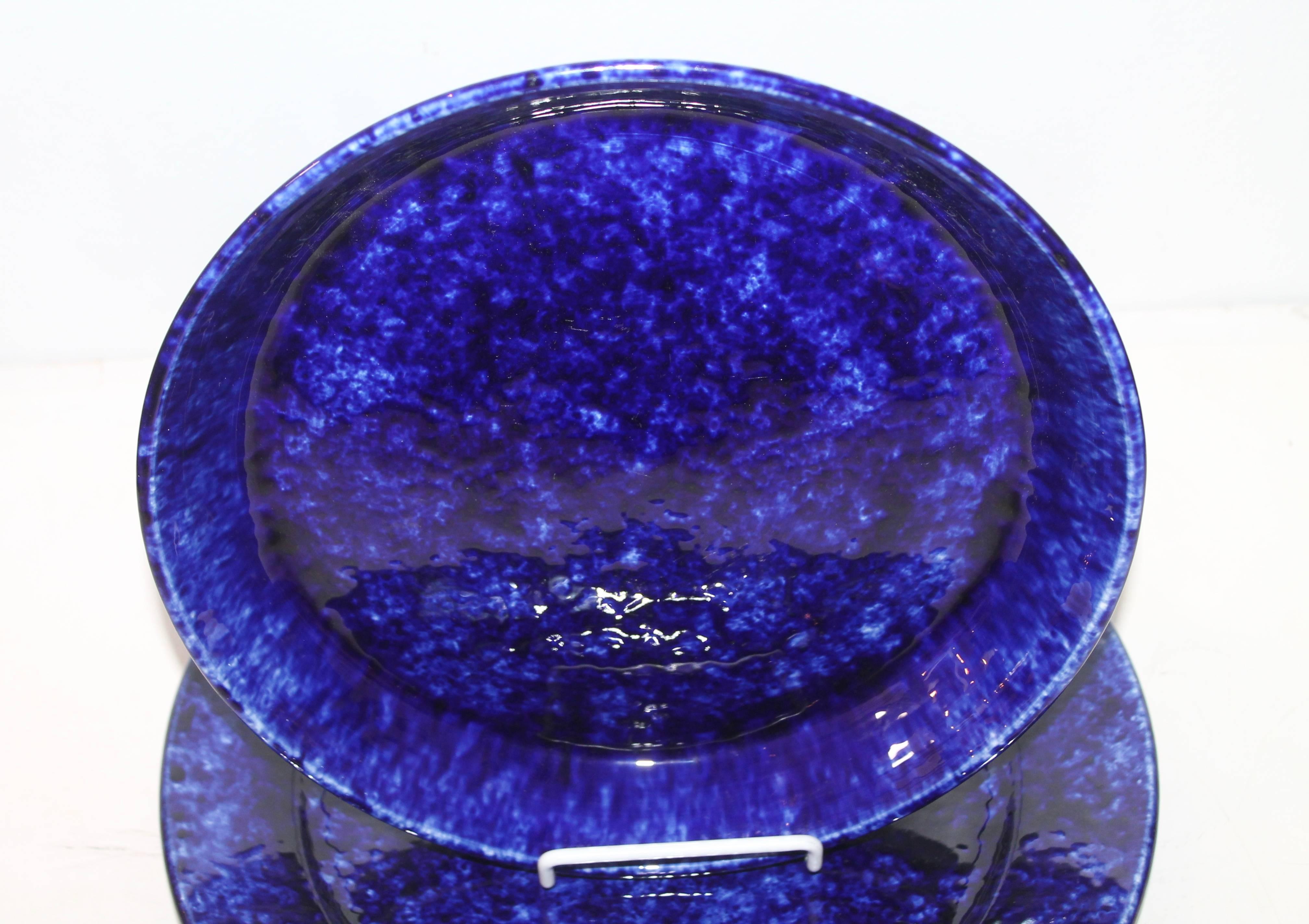 cobalt blue charger plates