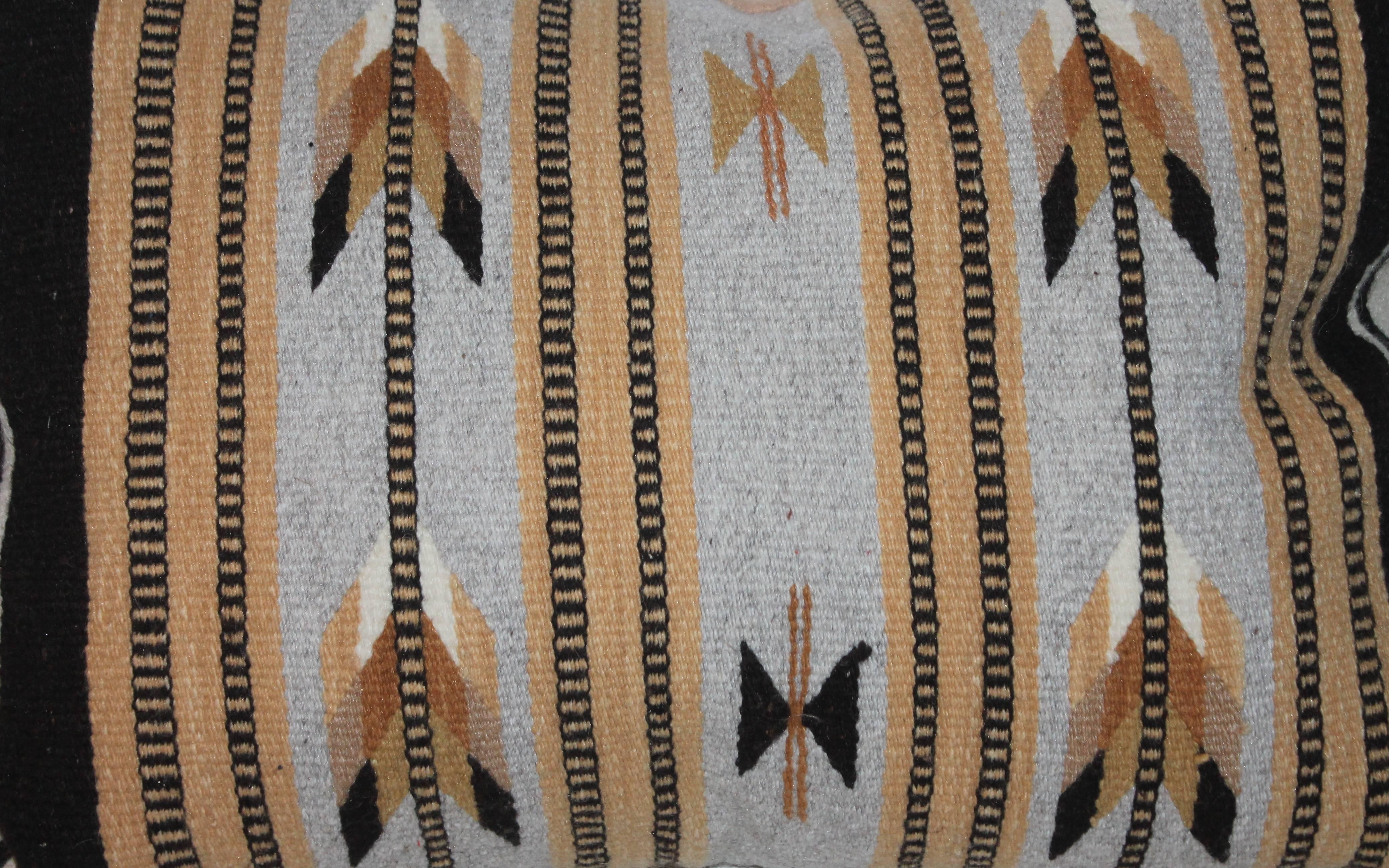 American Navajo Indian Weaving Arrows Bolster Pillow