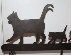 Early 20th Century Original Painted Folky Cats Weathervane