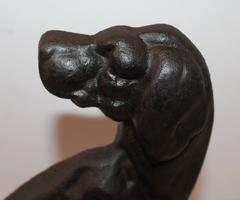 19th Century Large Cast Iron Dog Door Stop