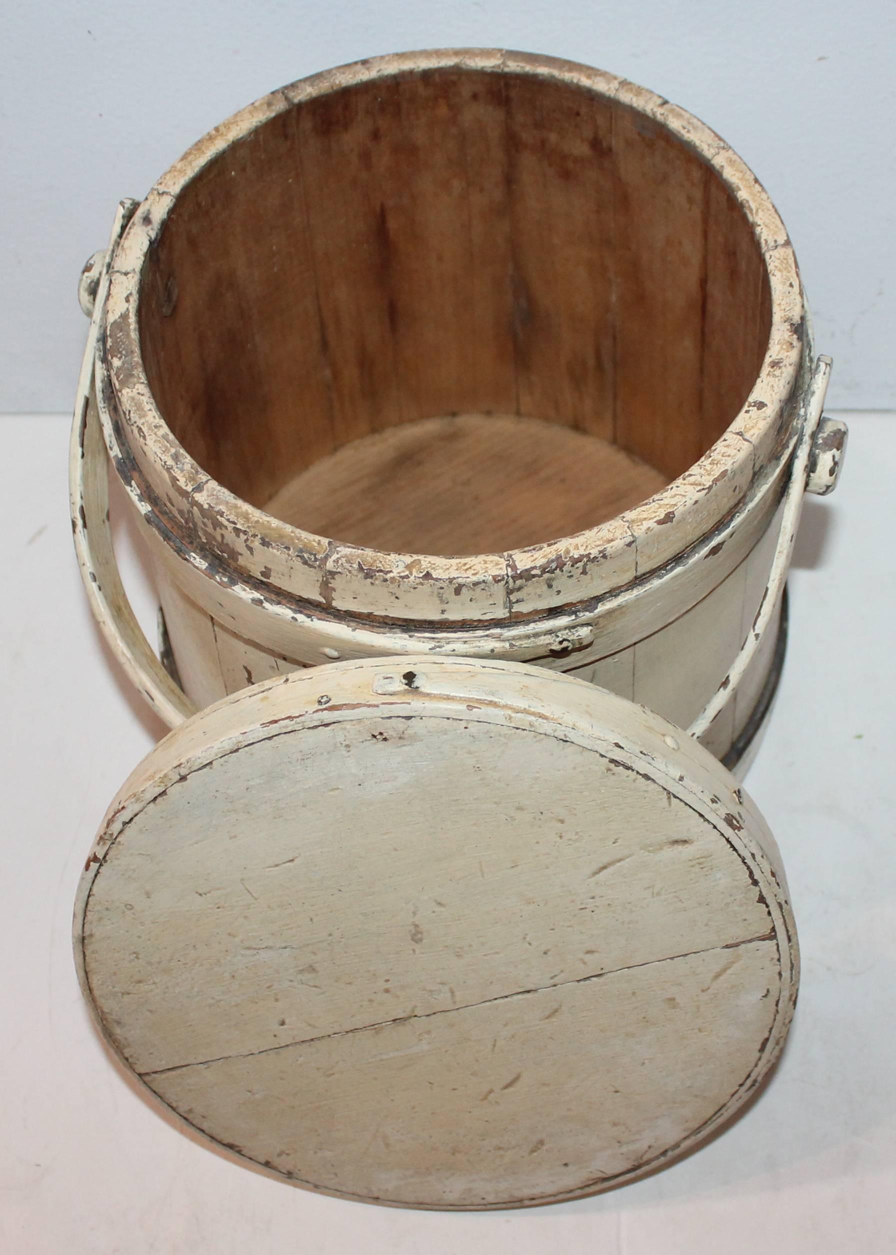 Patinated Group of Three Assorted Furkins or Buckets