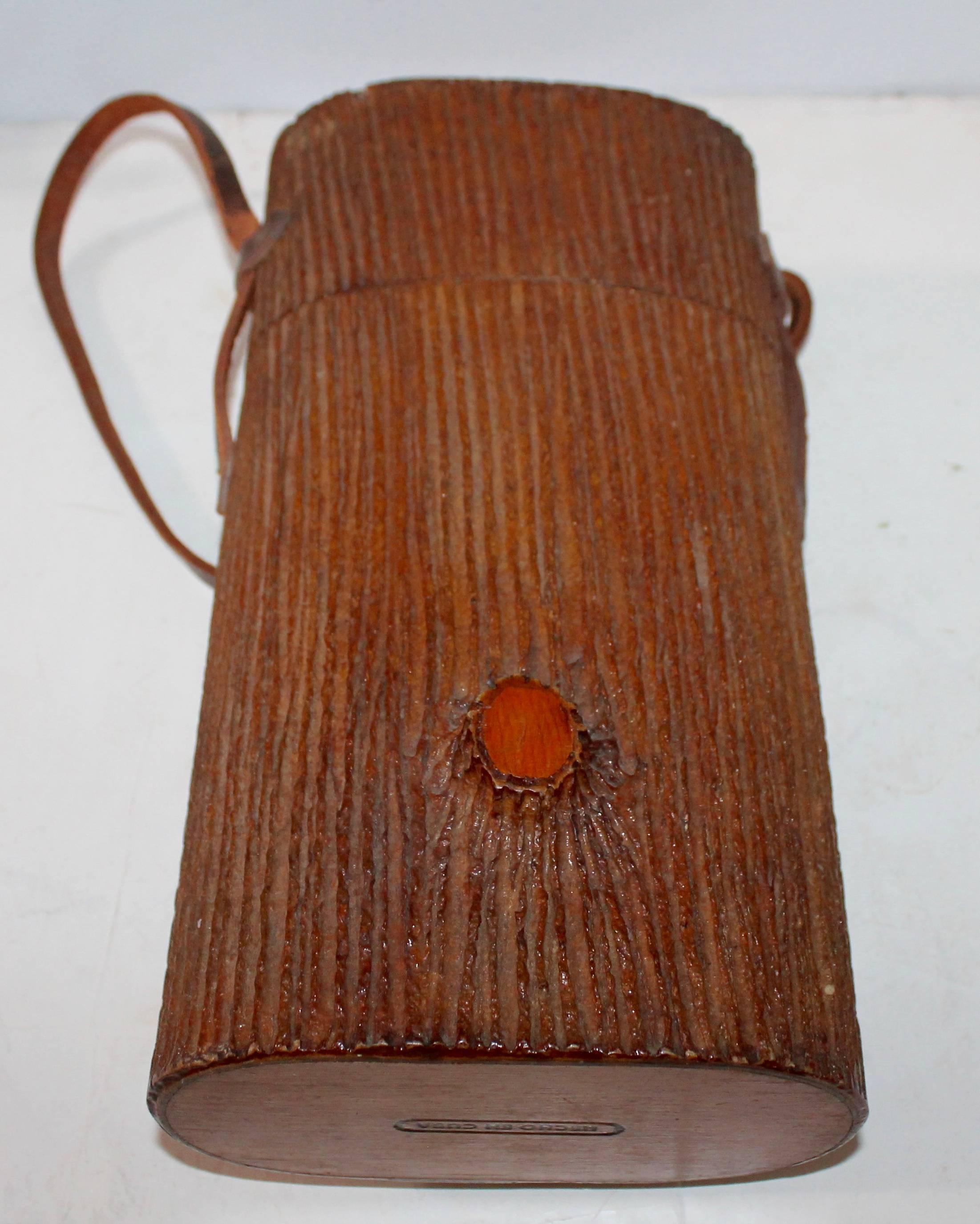 Hand-Crafted Monumental Cuban Bark Covered Cigar Shoulder Bag