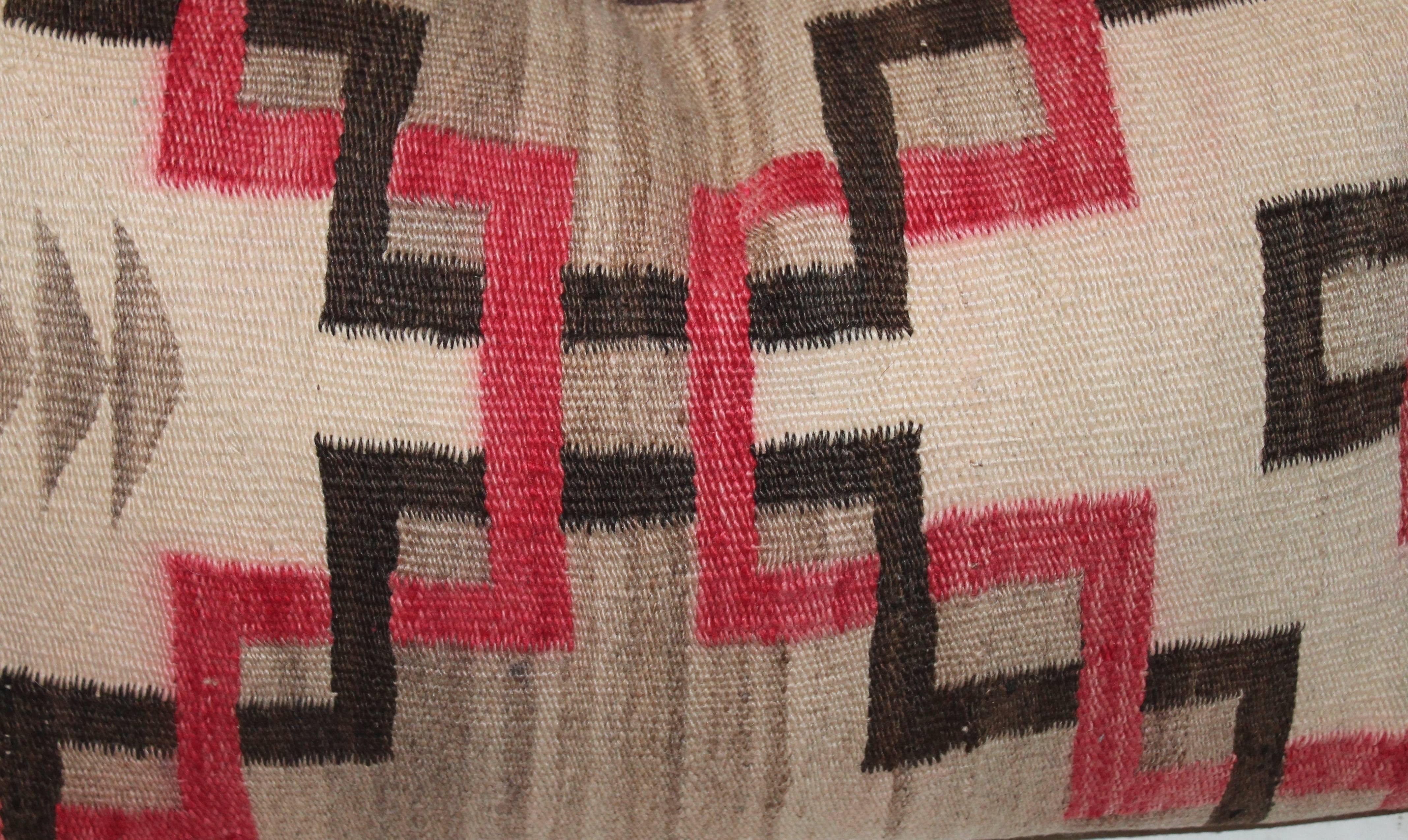 Adirondack Pair of 19th Century Navajo Indian Weaving Pillows
