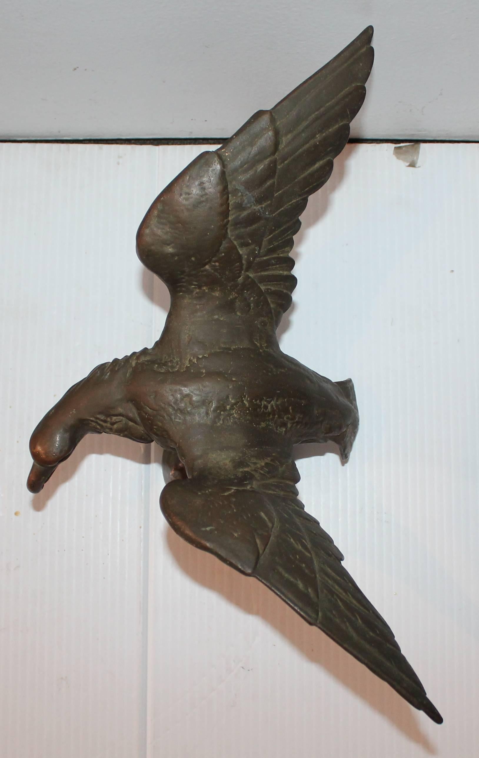 Patinated Bronze Statue of an Eagle from a Post Office