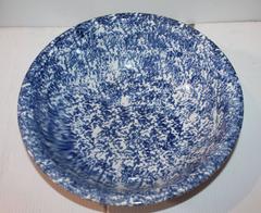 Monumental 19th Century Spongeware Serving Bowl