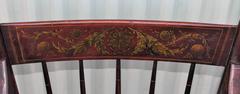 Fauteuil Hitchcock du XIXe siècle peint d'origine avec décorations peintes