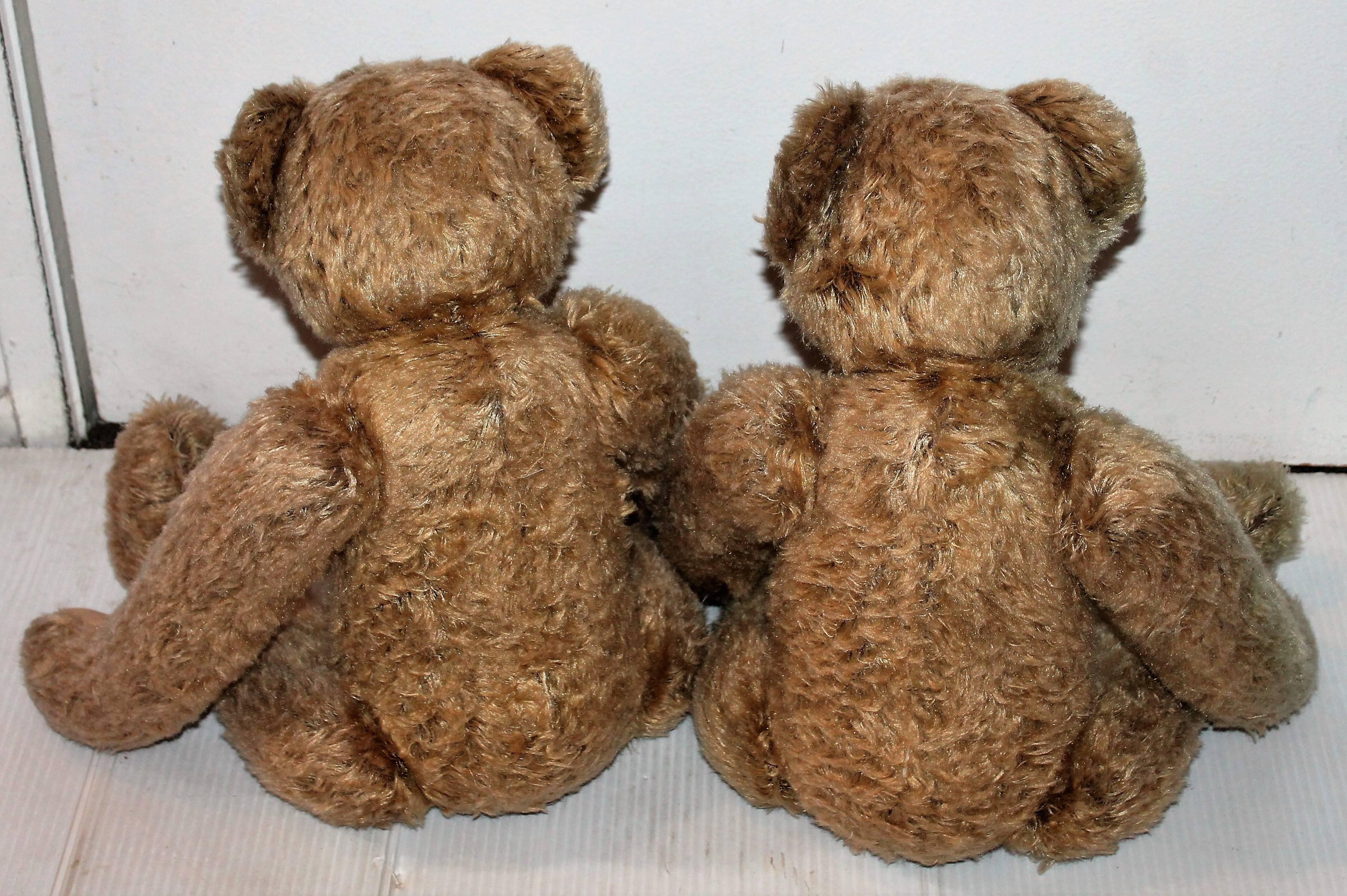 Pair of Folky Teddy Bears Made for Harrods of London In Good Condition In Los Angeles, CA
