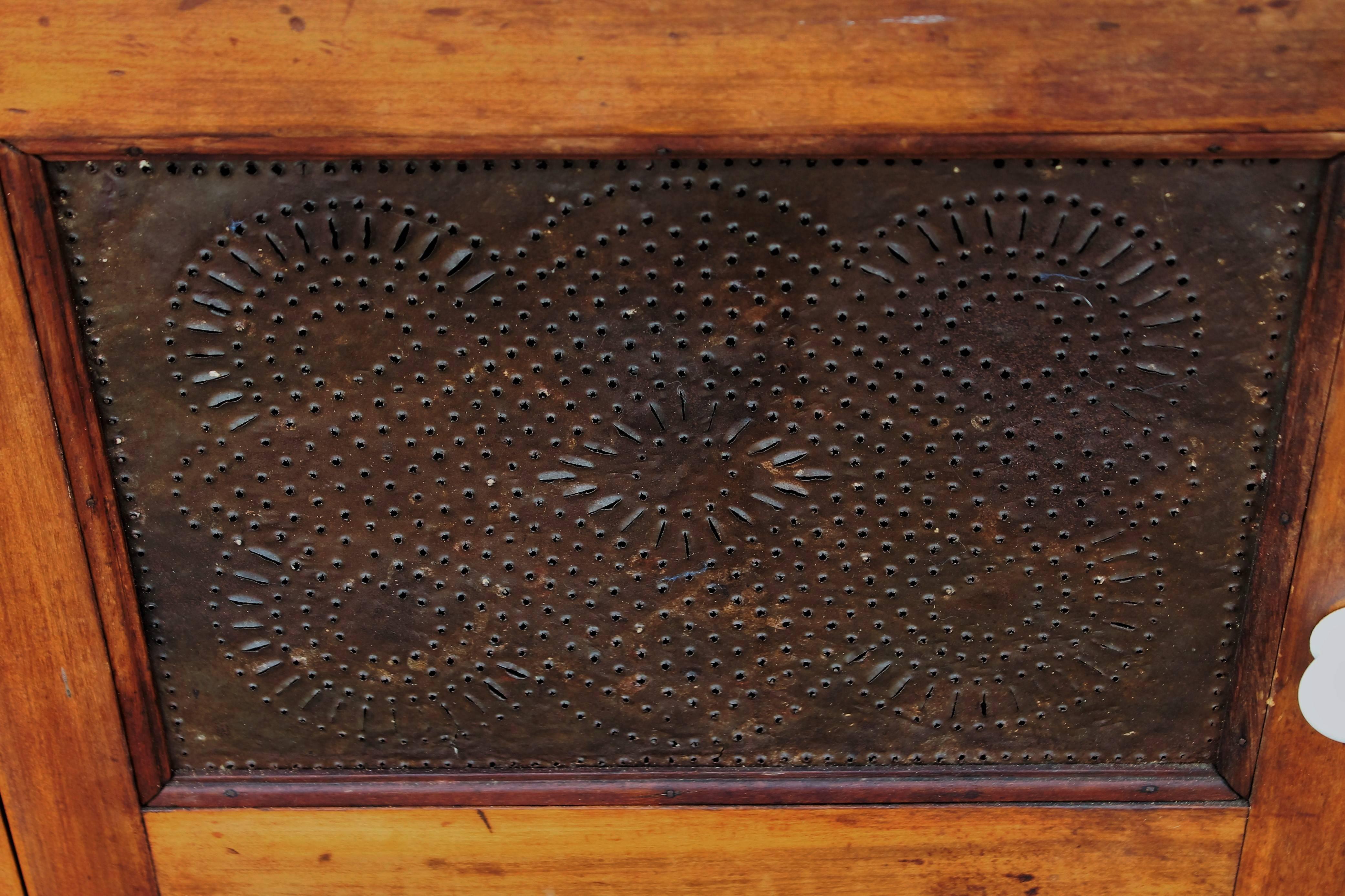 Wood 19th Century Ohio Walnut and Pine Pie Safe / Cupboard