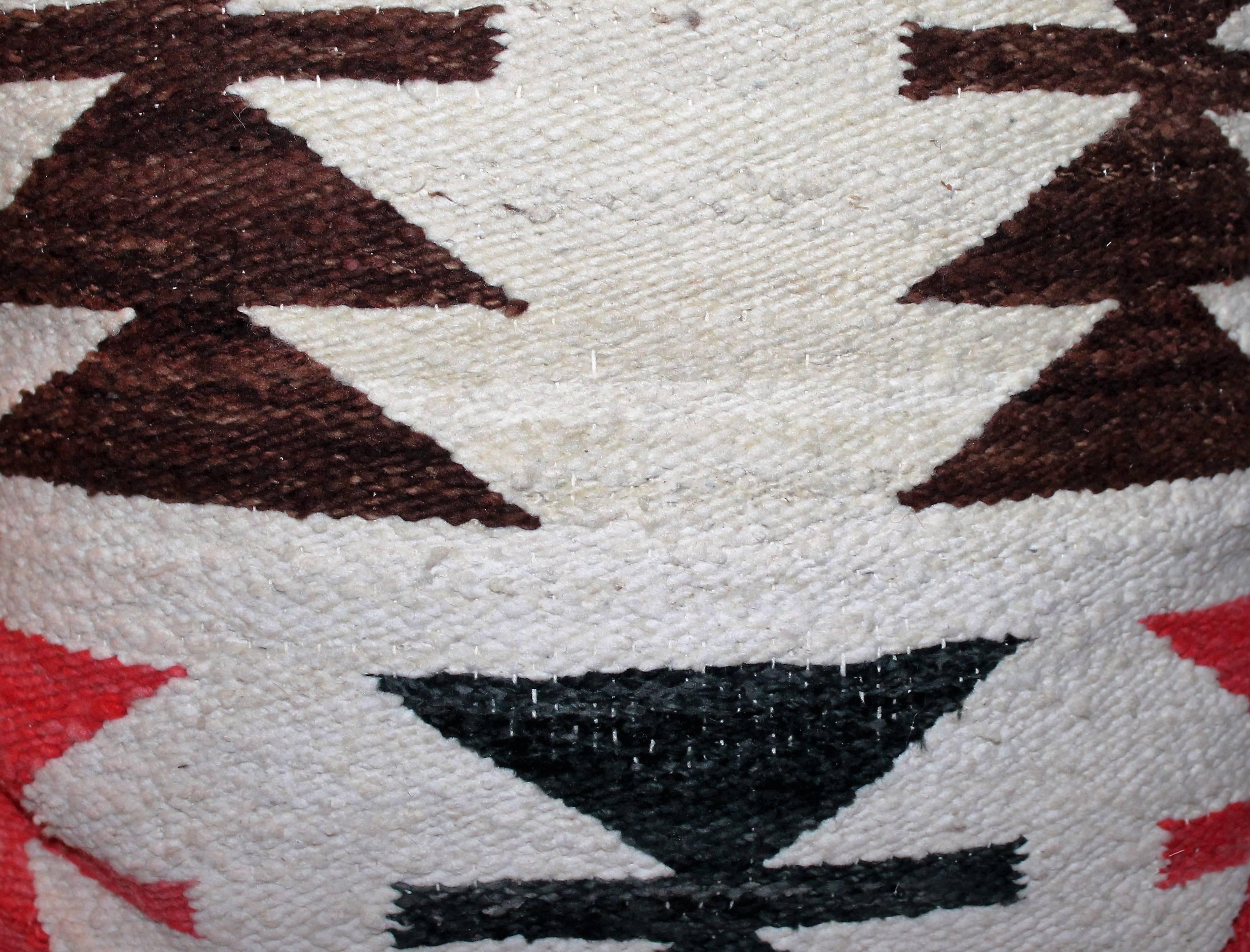 American Pair of Early Geometric Navajo Pillows