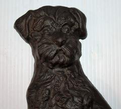 Monumental 19Thc Cast Iron Dog