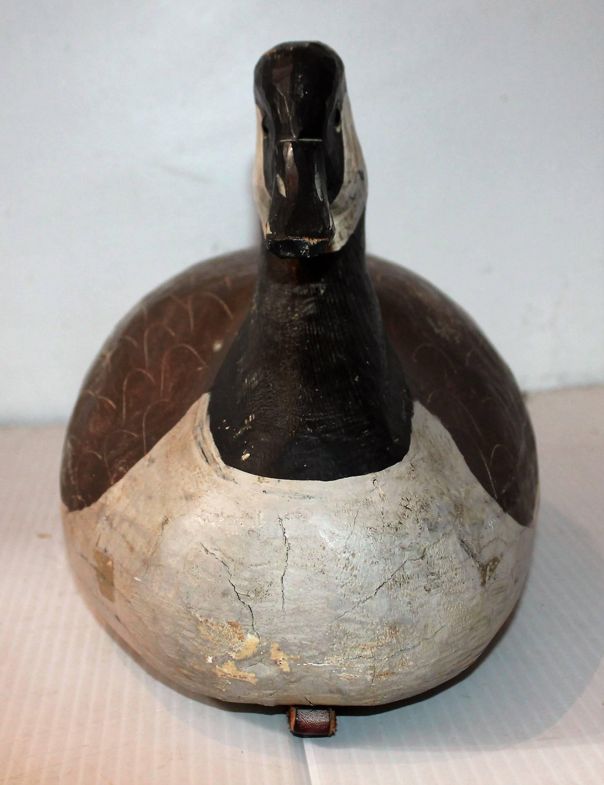 20th Century Monumental Hand-Carved Canadian Goose