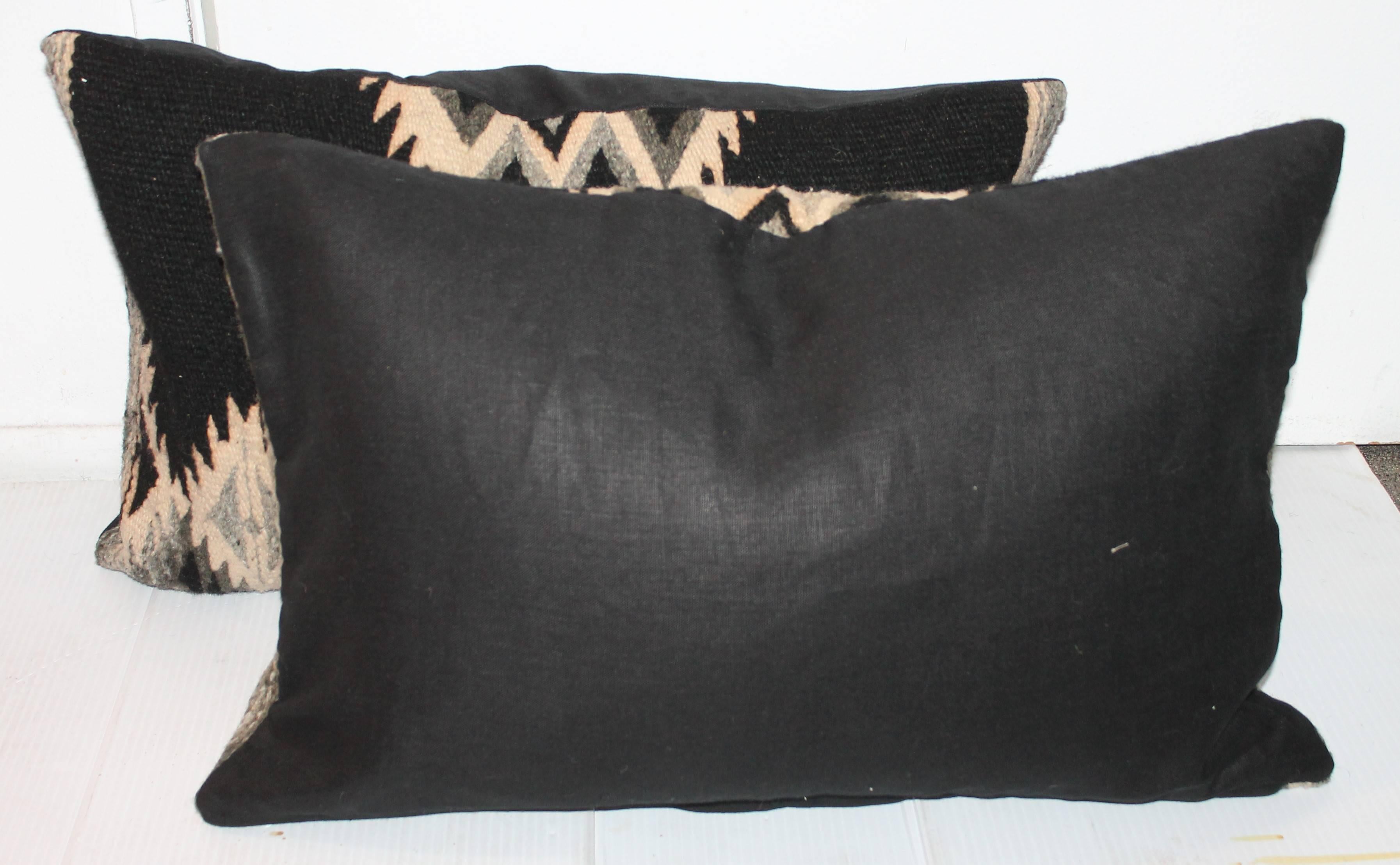 American Pair of Indian Weaving Bolster Pillows