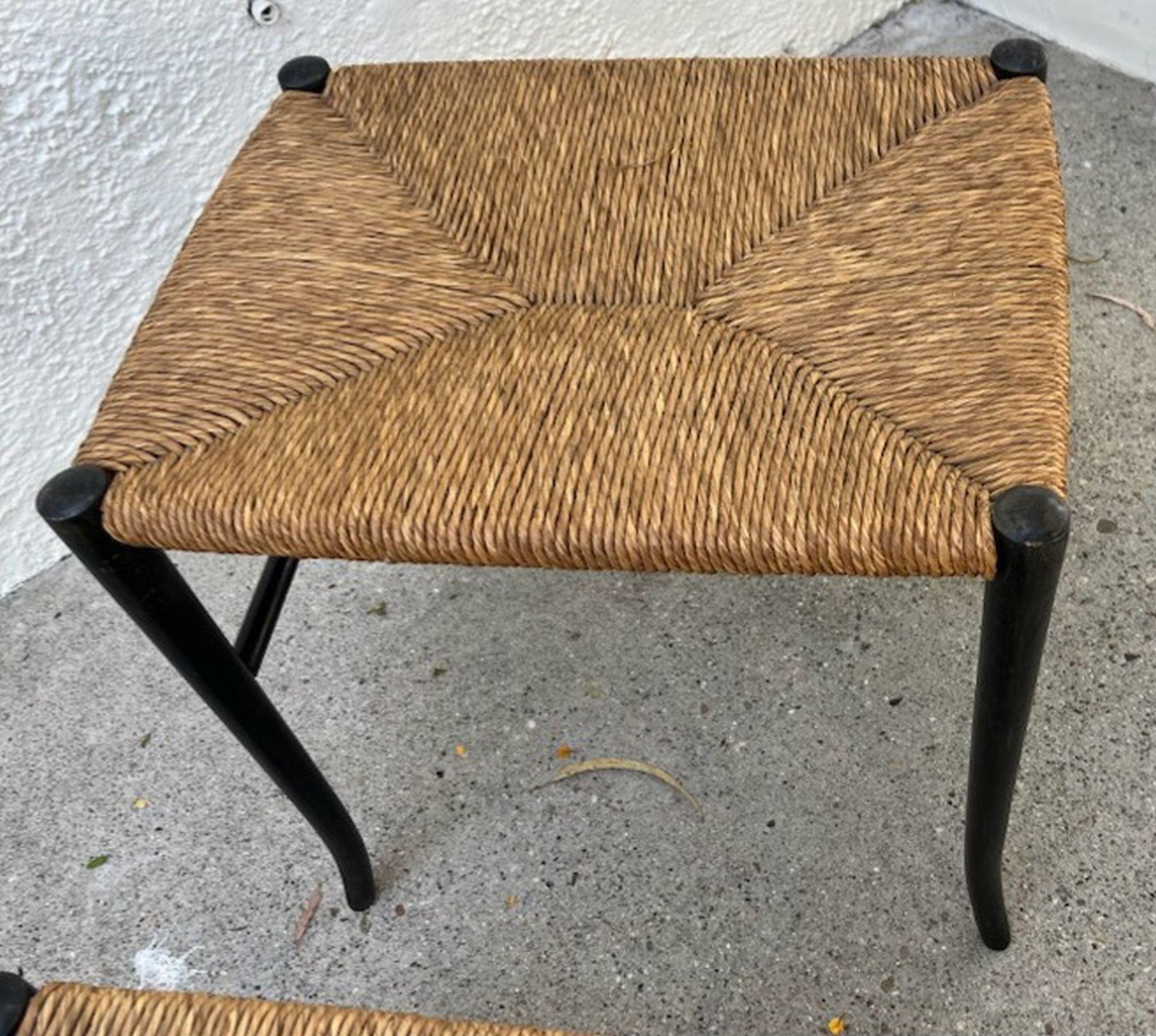 Italienische handgeflochtene Splint Top Nesting Tables-3 im Zustand „Gut“ im Angebot in Los Angeles, CA