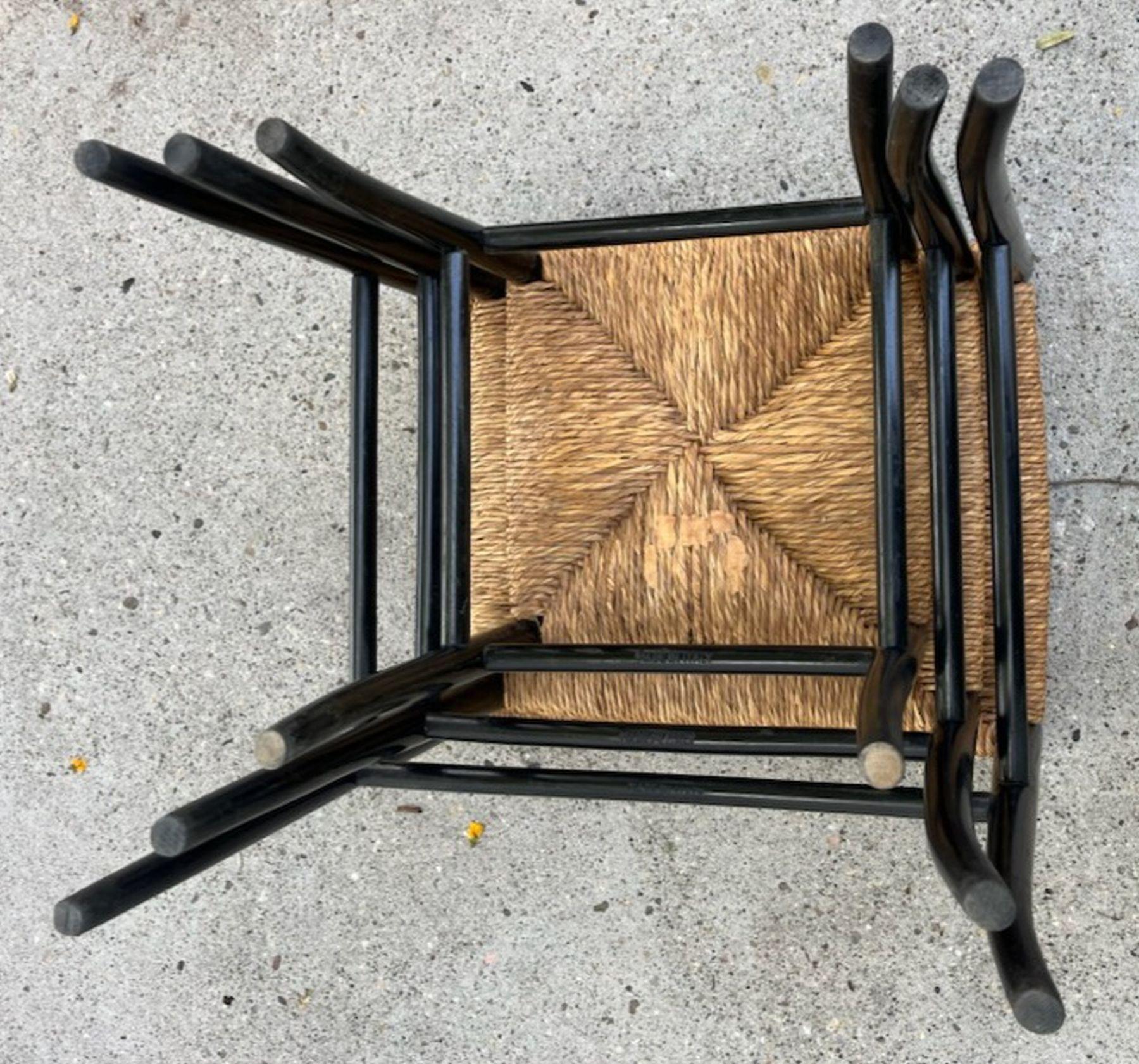 Italienische handgeflochtene Splint Top Nesting Tables-3 im Angebot 1