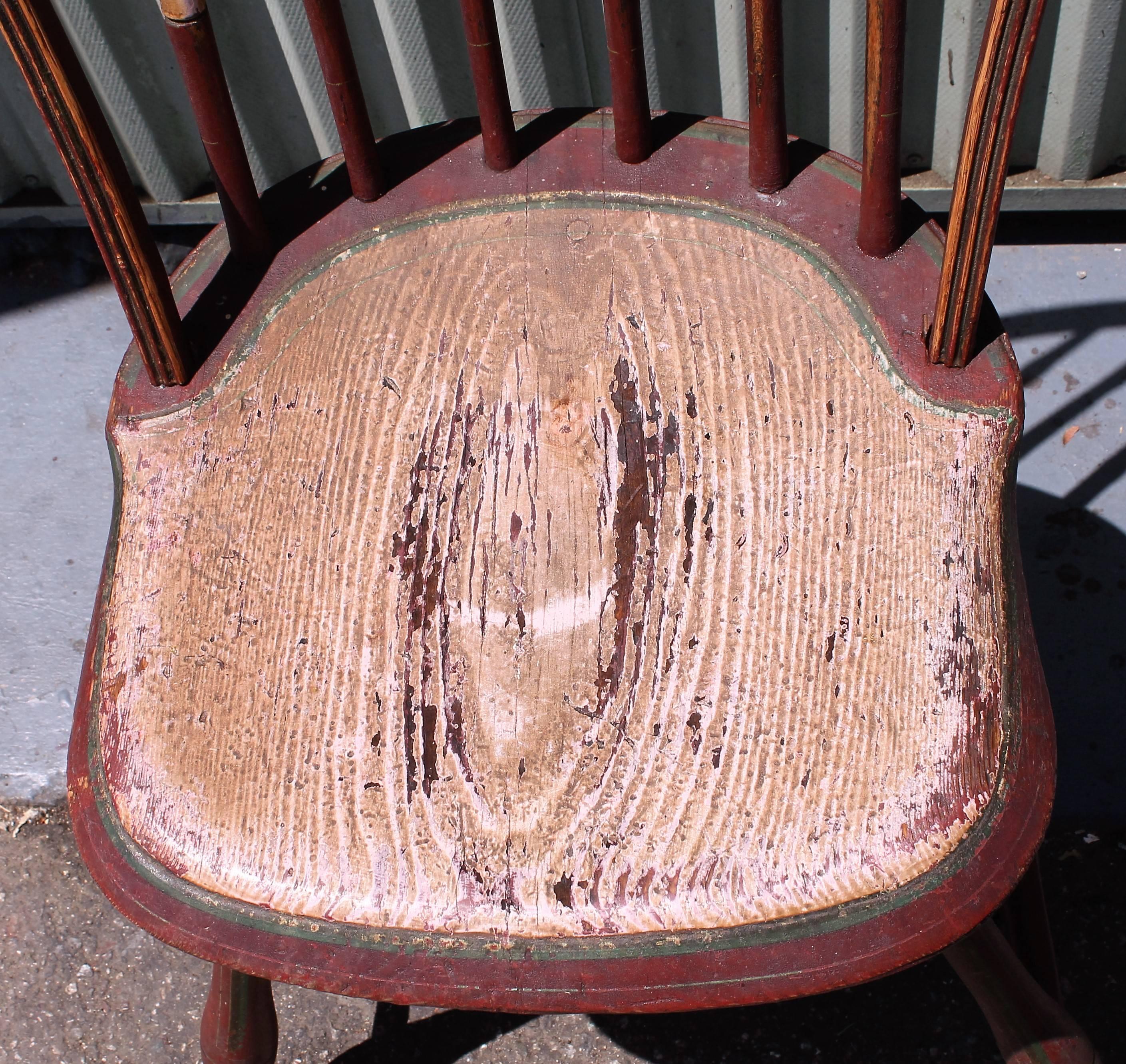 19th Century Original Painted Windsor Chair In Good Condition In Los Angeles, CA