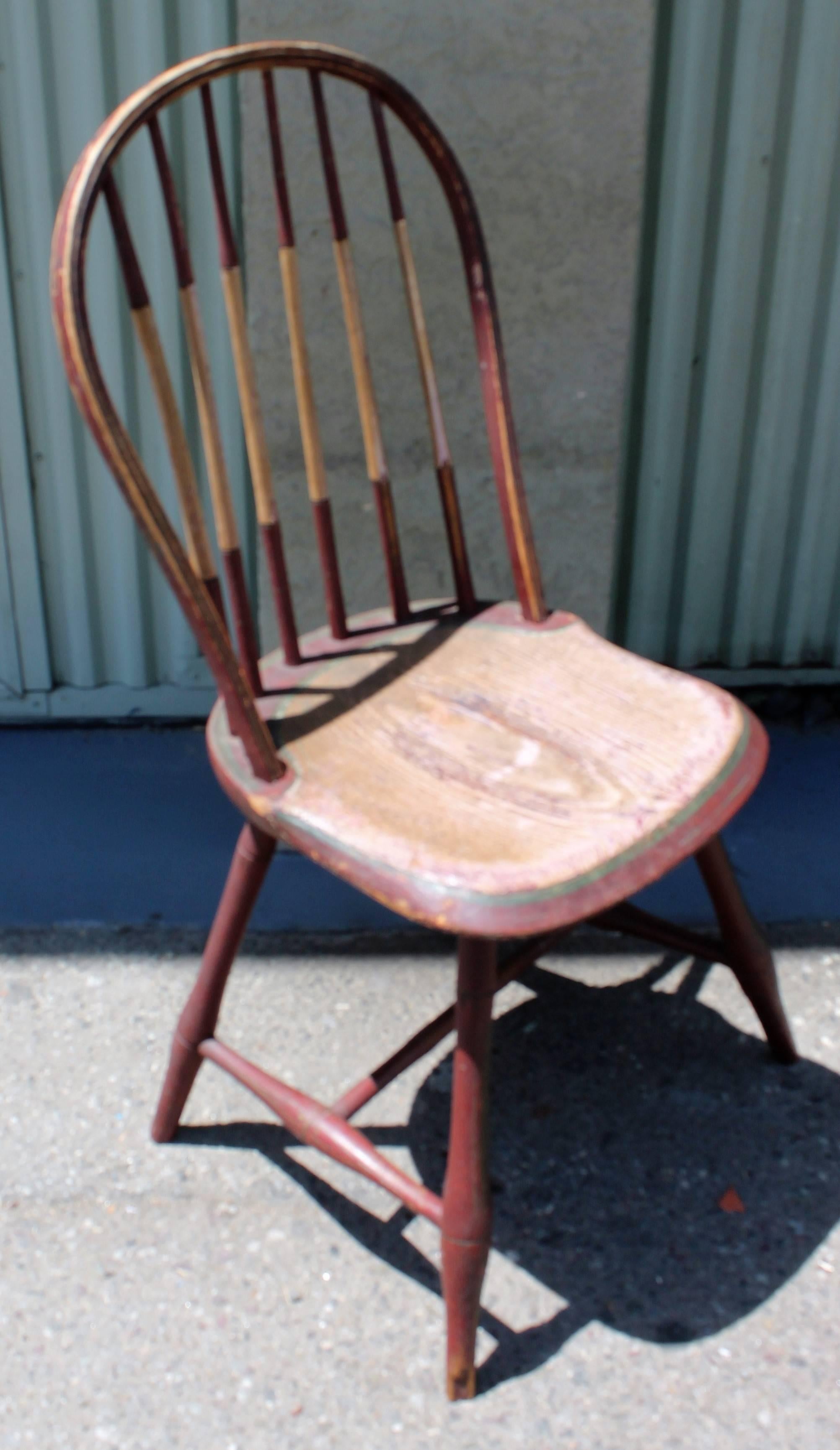 Country 19th Century Original Painted Windsor Chair