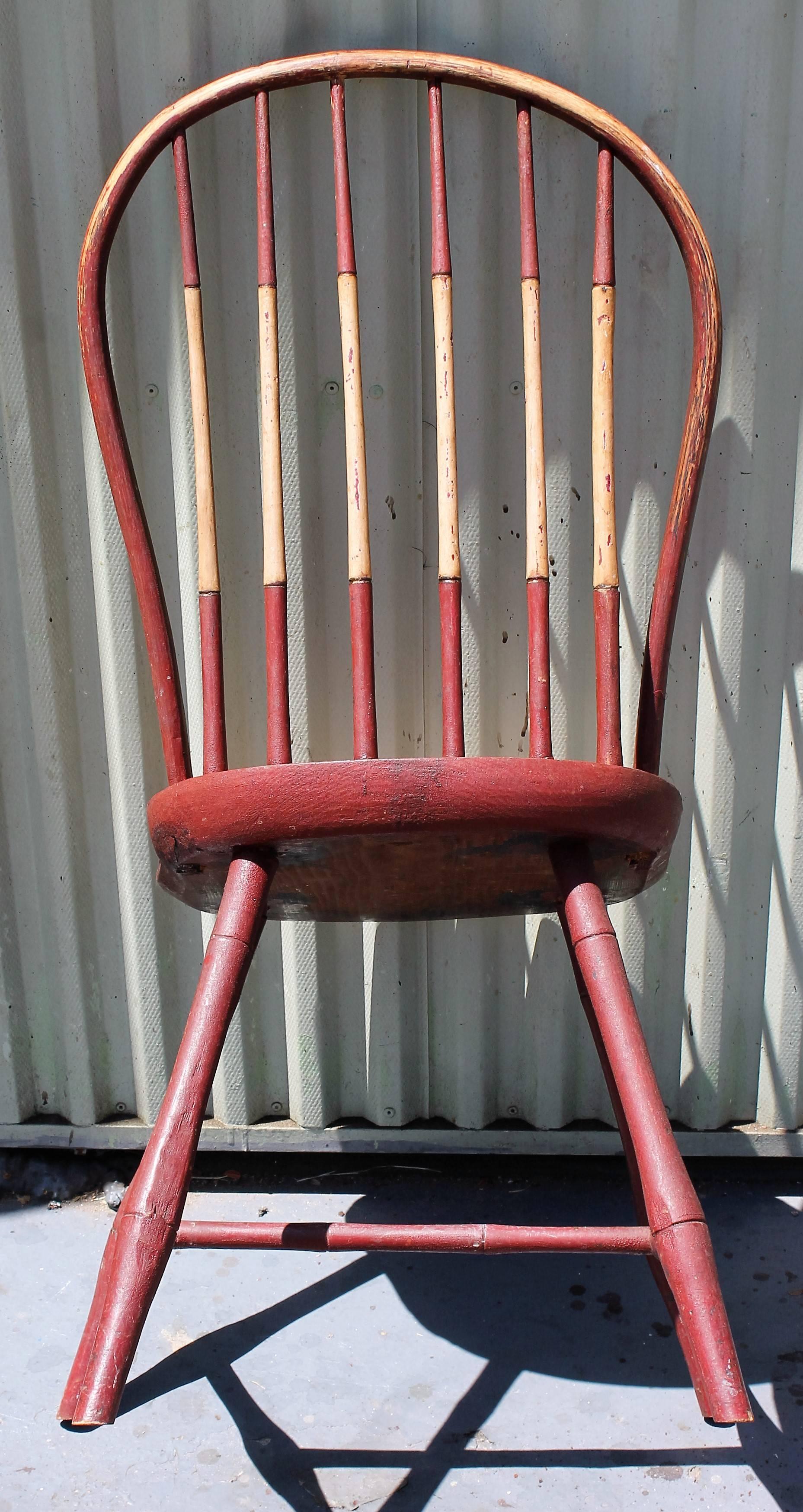 19th Century Original Painted Windsor Chair 3