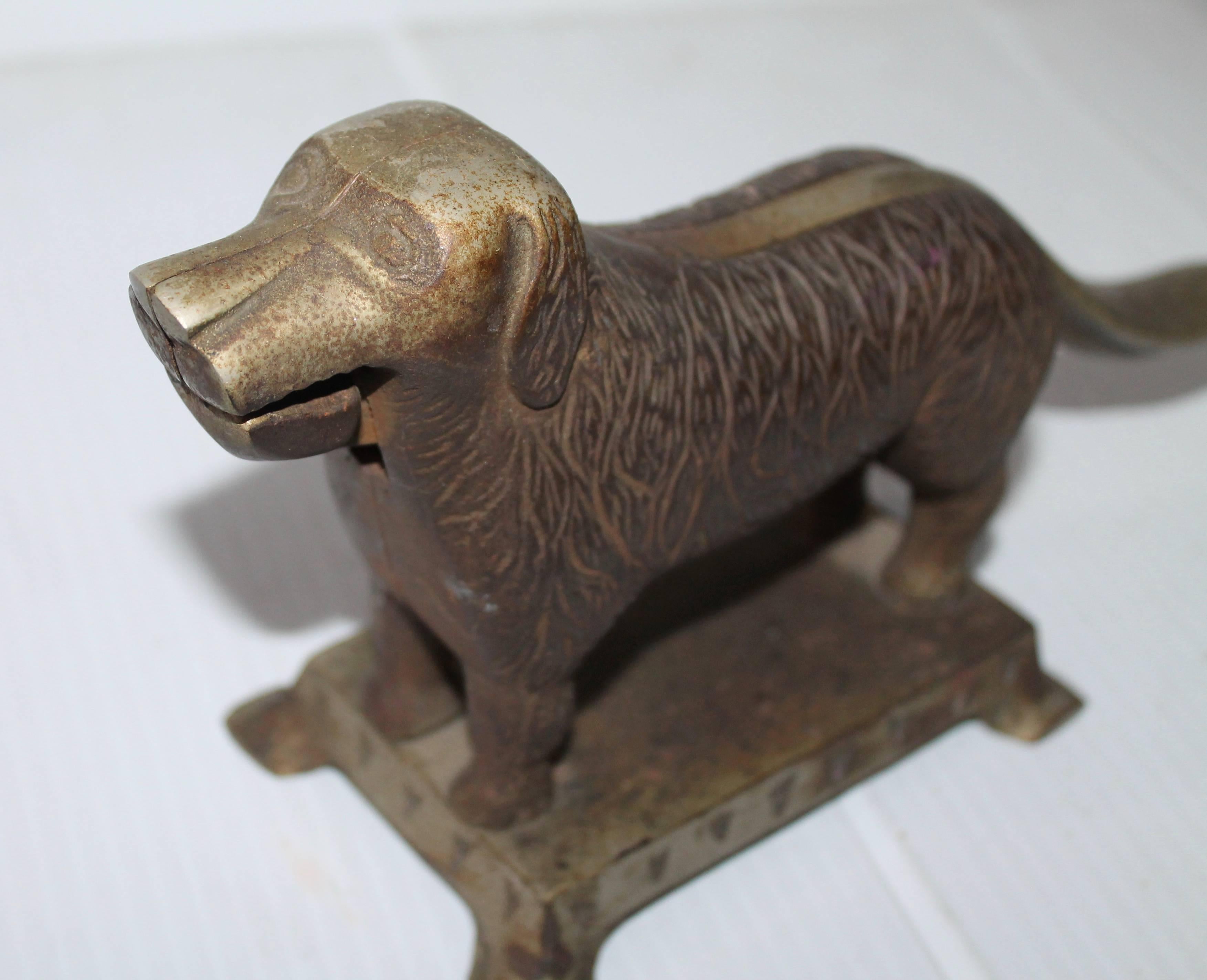 antique dog nutcracker