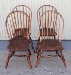 Set of Four Accumulated 19th Century Windsor Chairs
