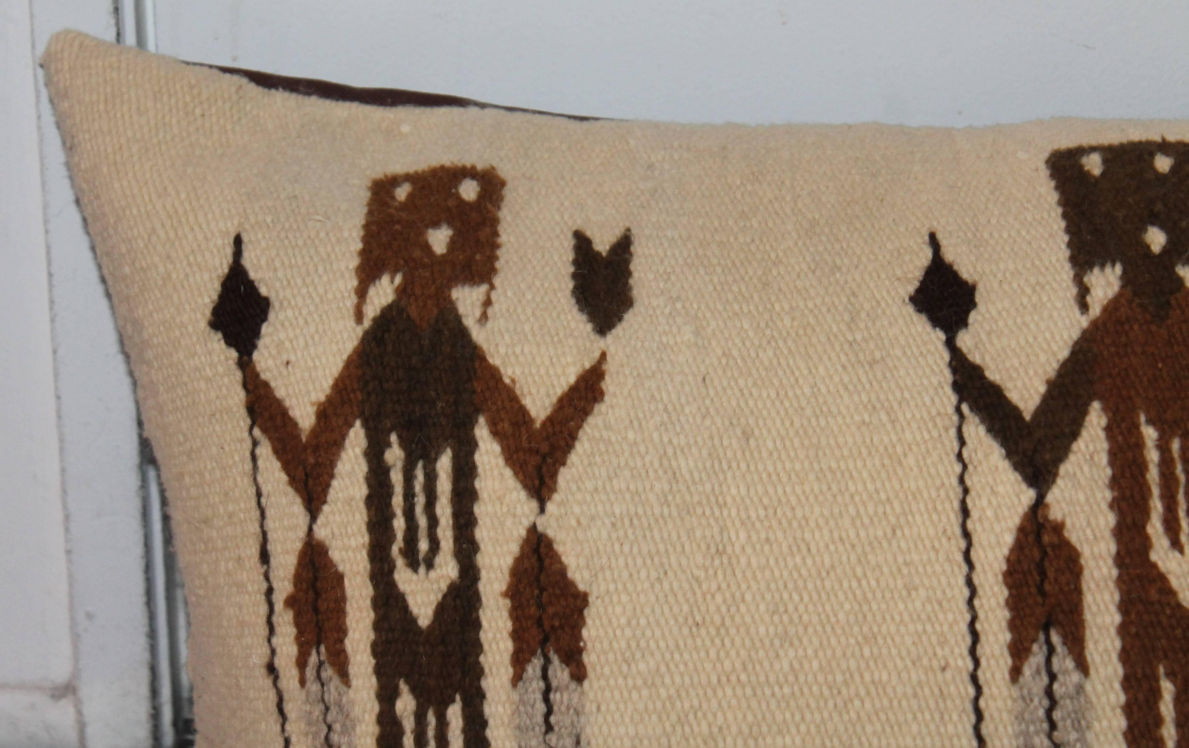 Native American Yea American Indian Pictorial Weaving Pillow