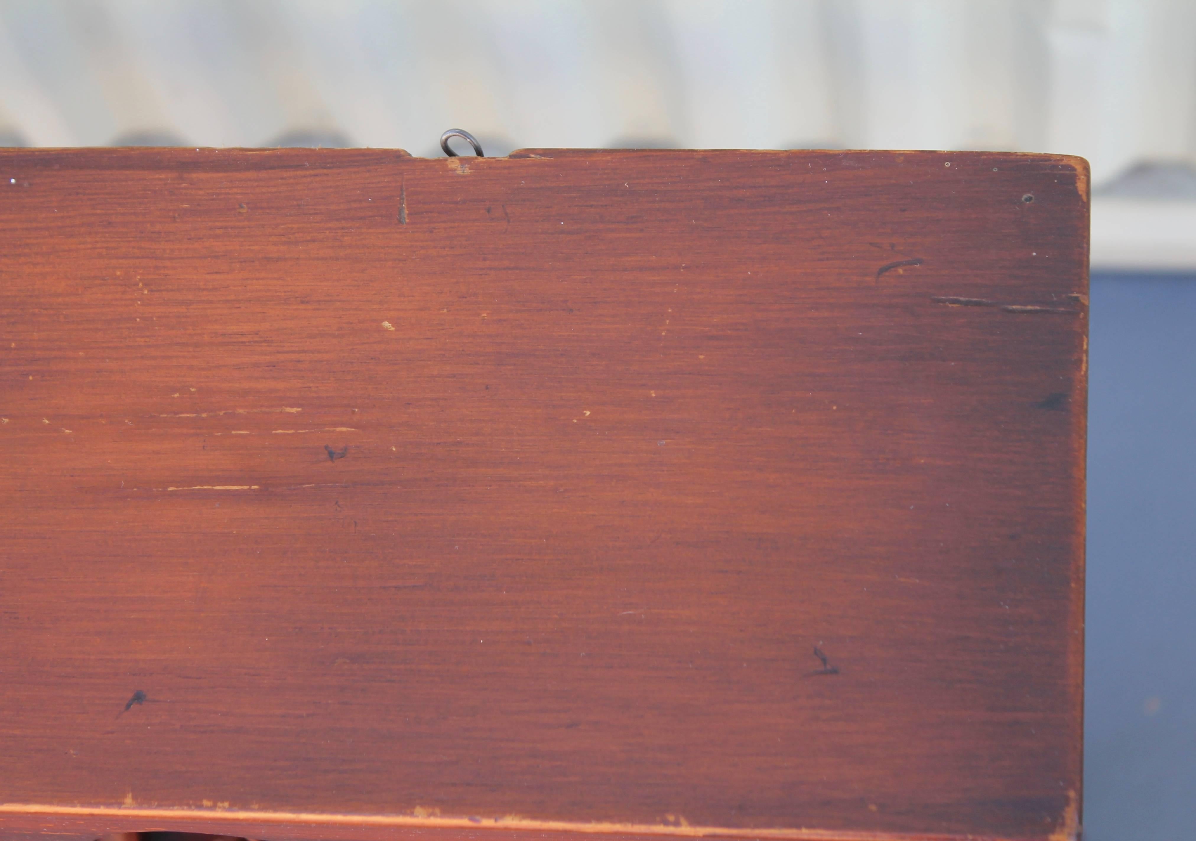 Wool Early 20th Century Original Surface Pine Hanging Shelf