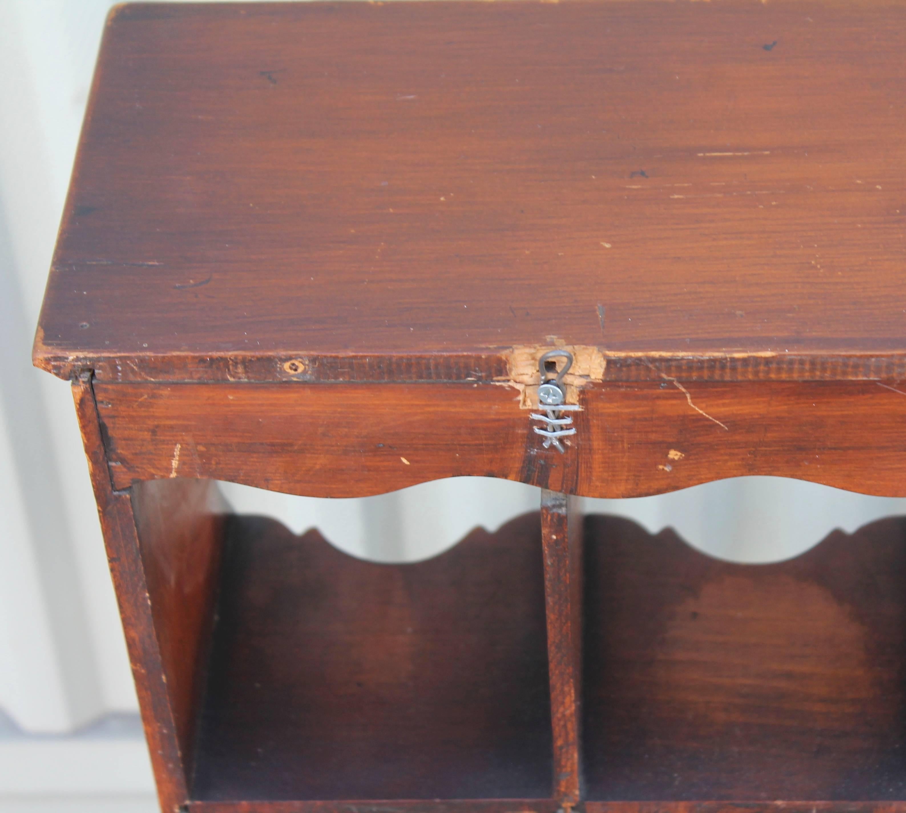 Early 20th Century Original Surface Pine Hanging Shelf 2