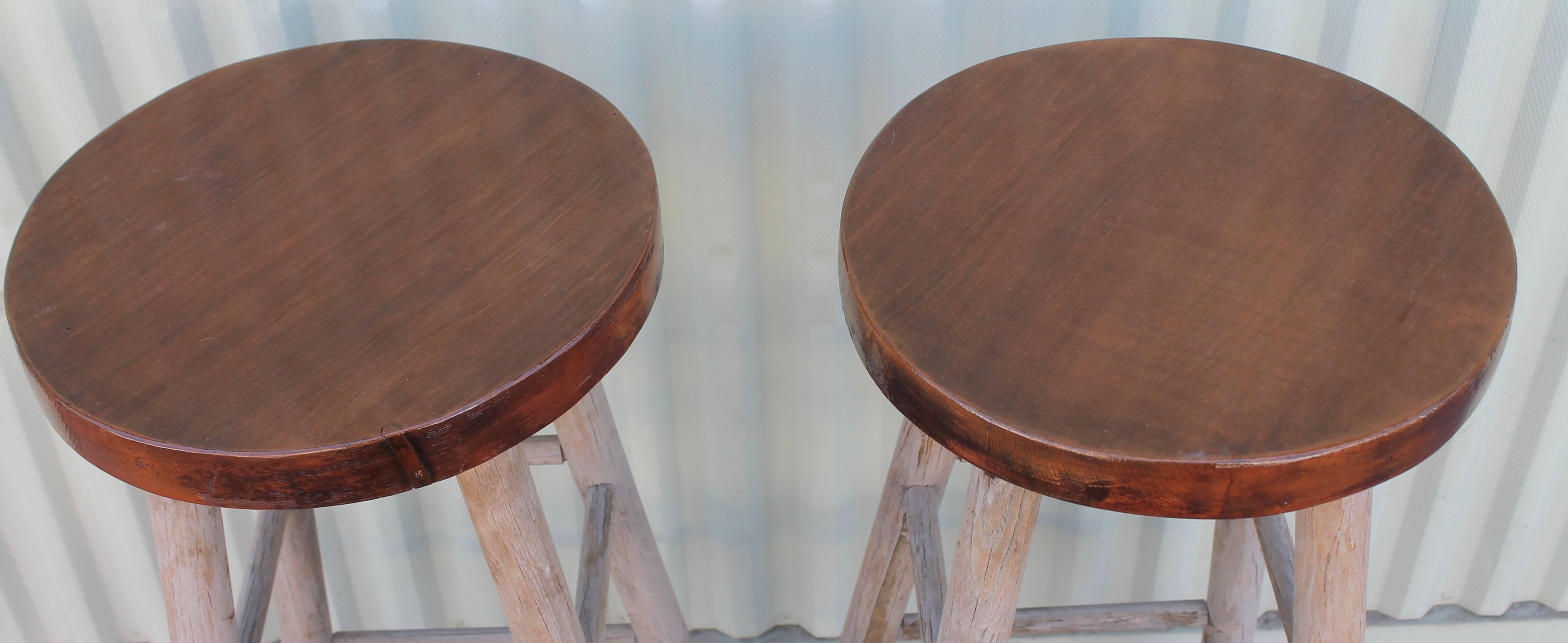 rustic painted bar stools