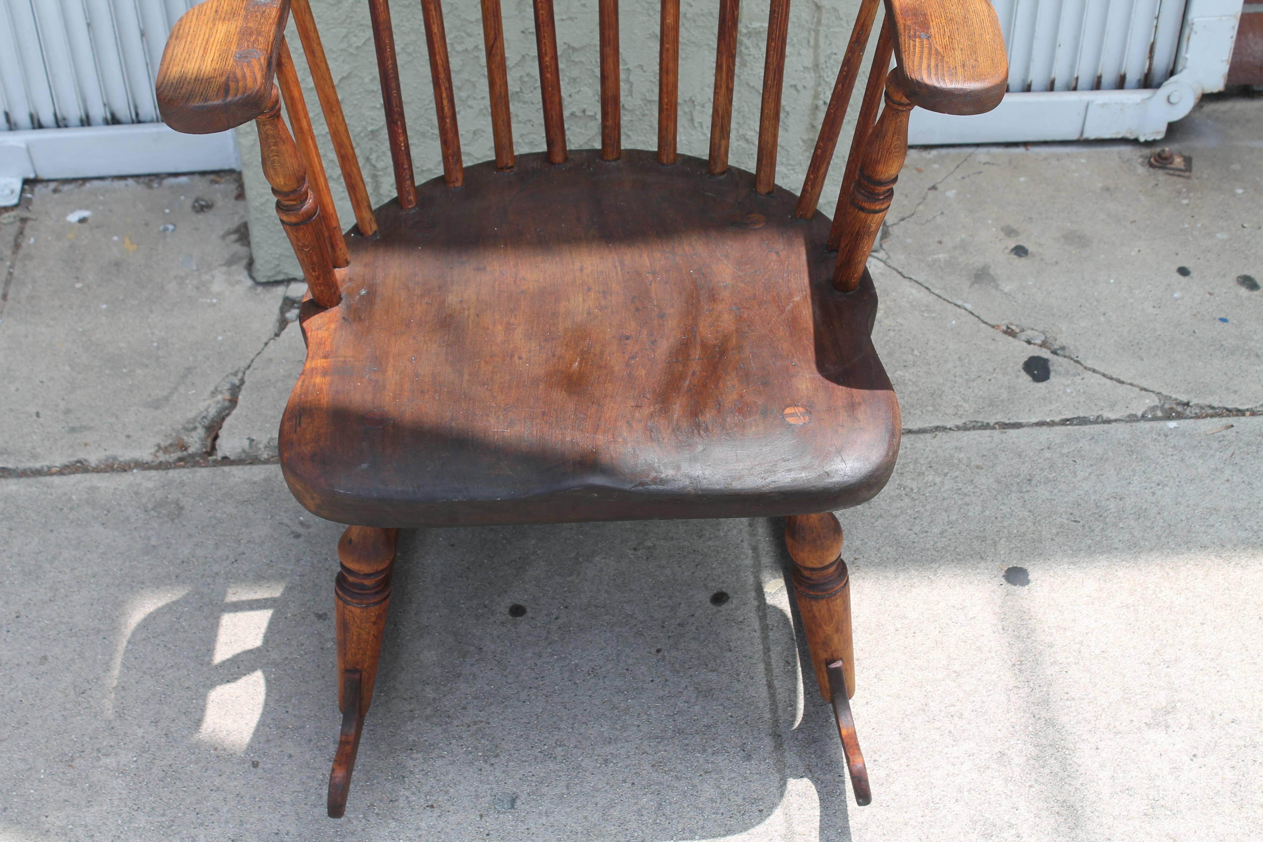 hand carved rocking chair