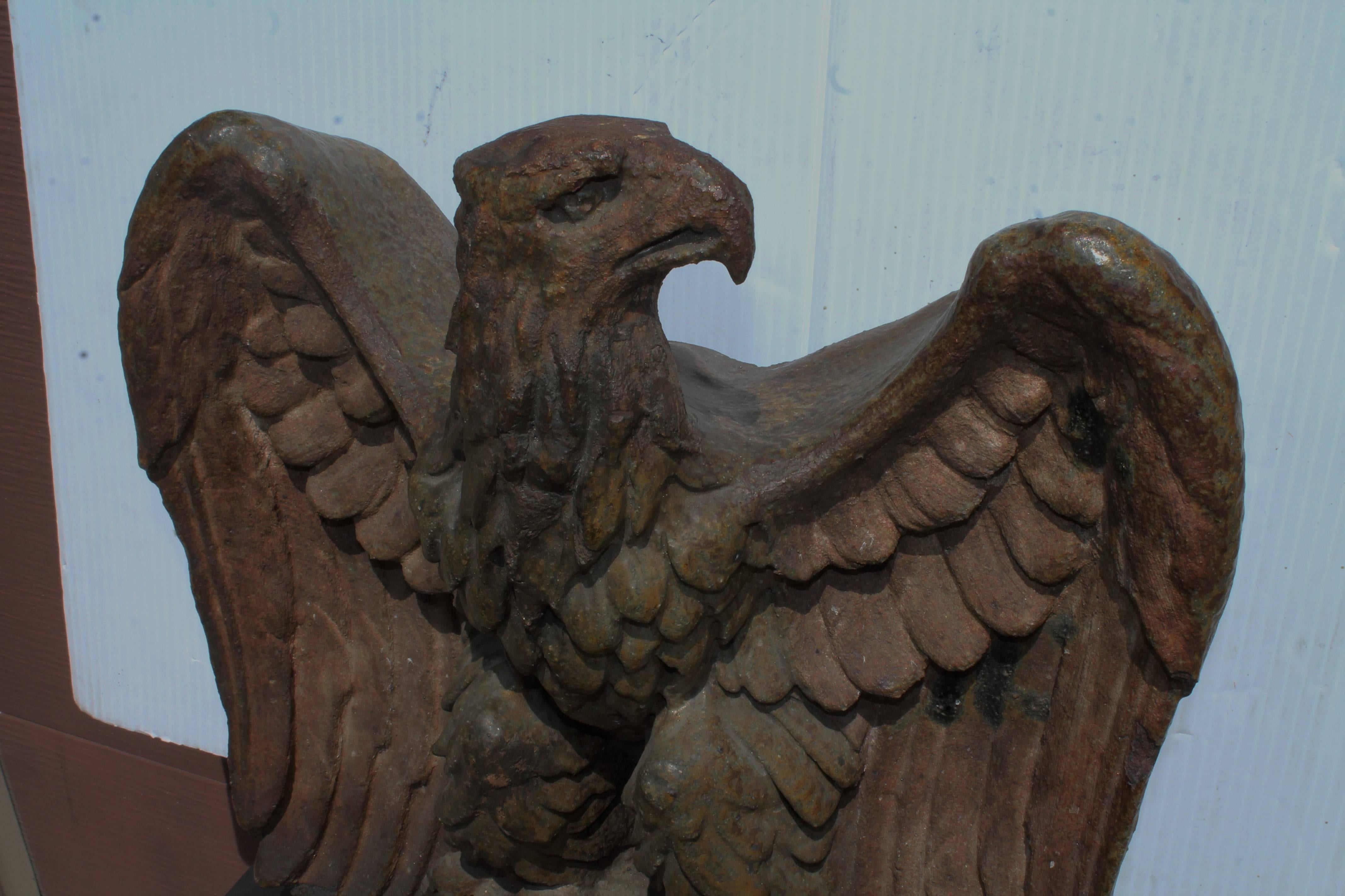 Folk Art Early 19th Century Monumental Pottery Eagle Sculpture
