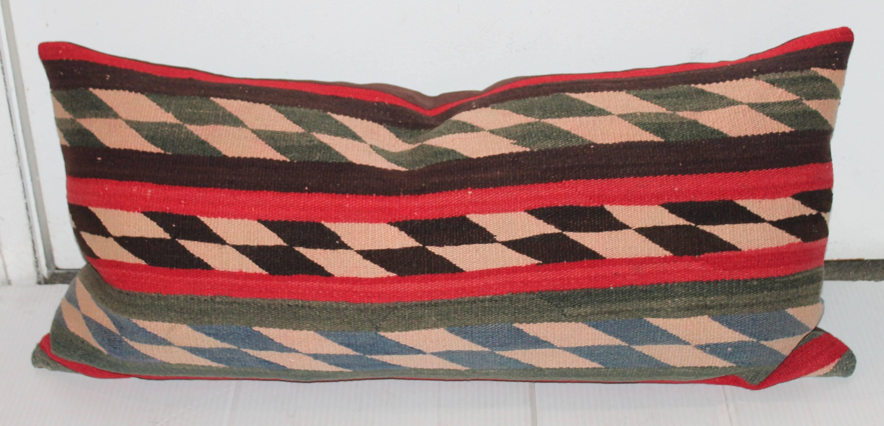 Hand-Woven Collection of Three Navajo Indian Weaving Pillows For Sale
