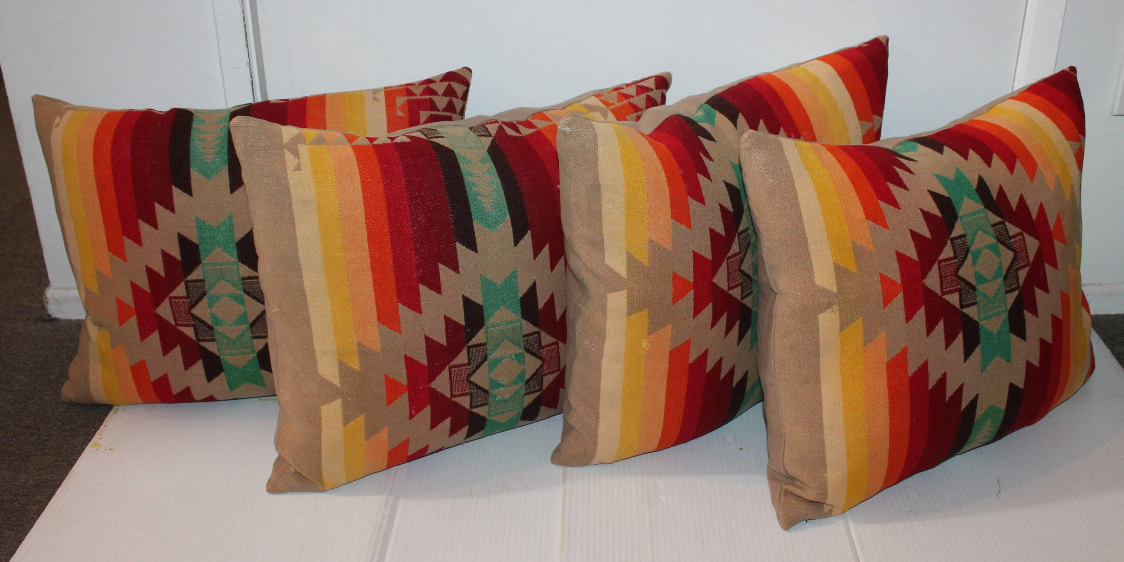 Adirondack Amazing Flying Geese and Striped Pendleton Pillows