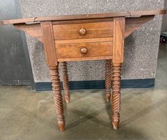 Early 20Thc Antiques Drop Leaf End Table
