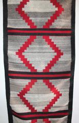 Unusual Navajo Indian Weaving Runner Rug