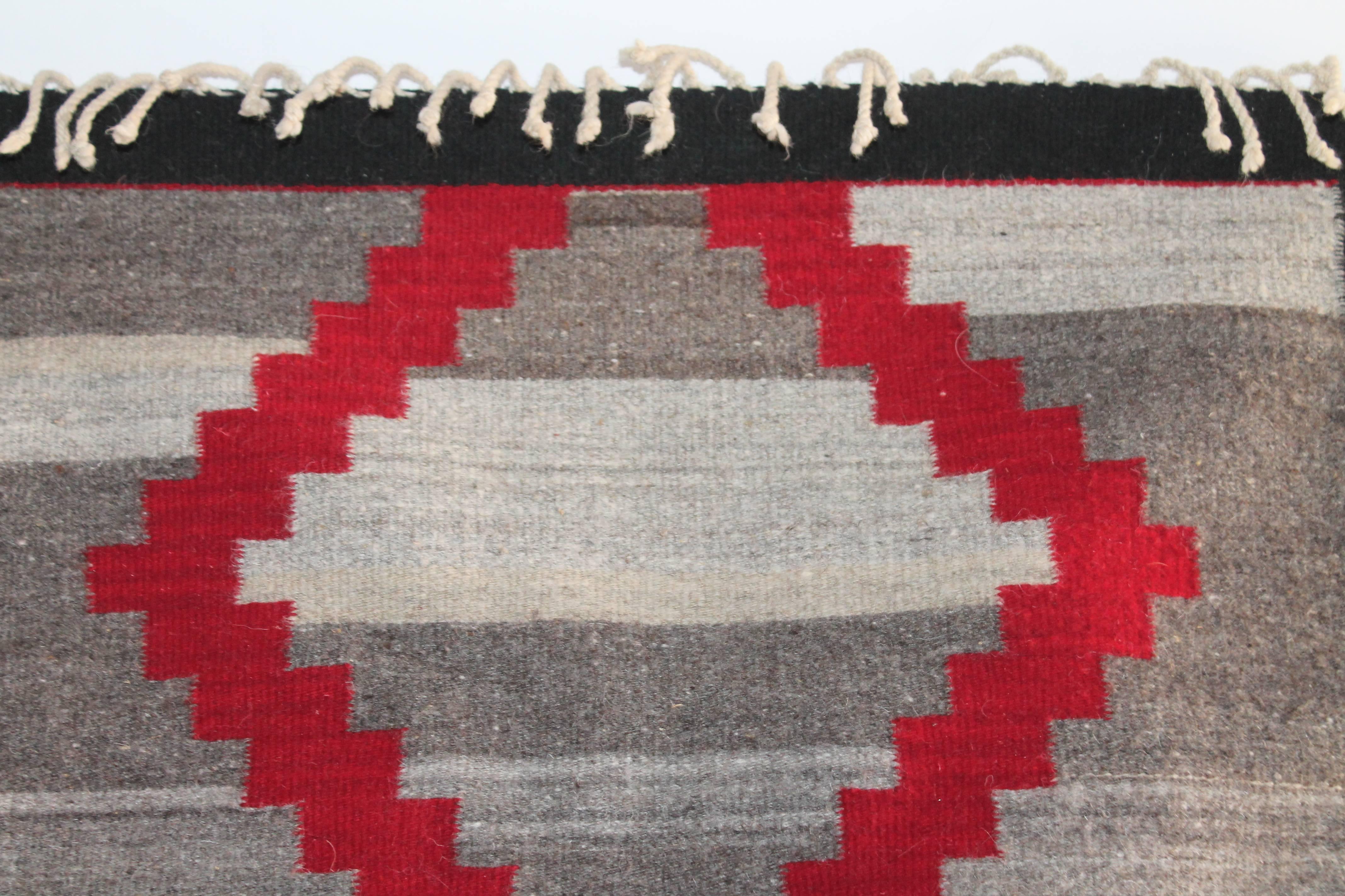 American Unusual Navajo Indian Weaving Runner Rug