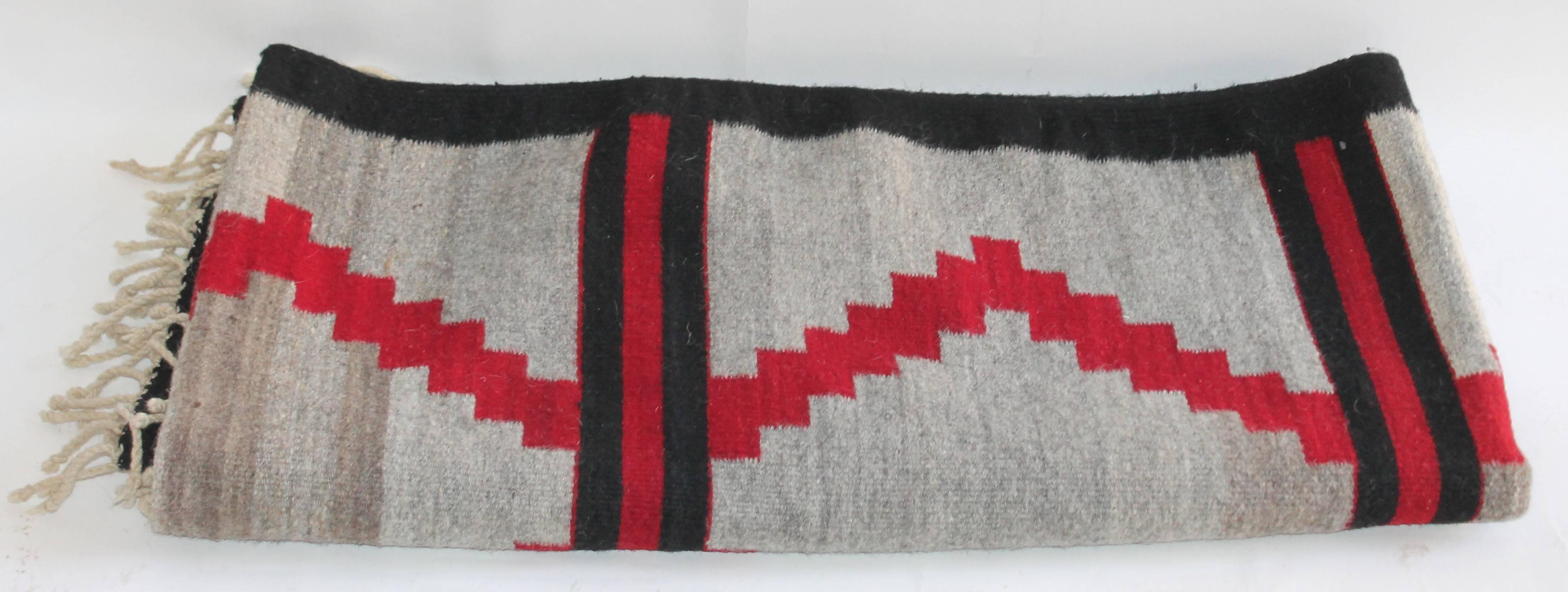Wool Unusual Navajo Indian Weaving Runner Rug